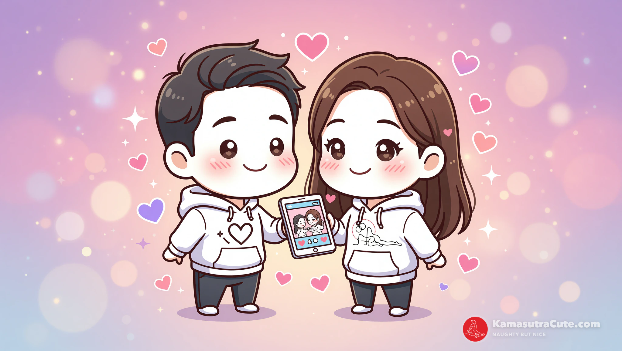 25 spicy virtual date ideas for LDR couples in cozy hoodies.