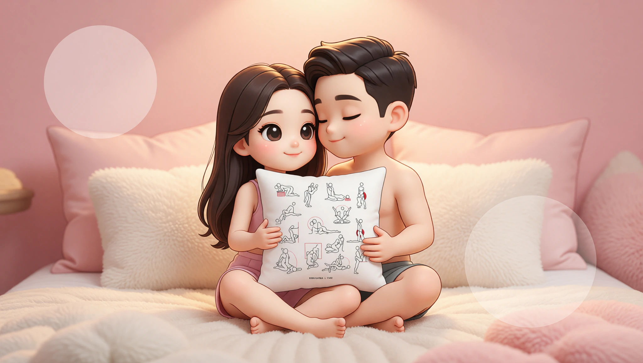 Heterosexual couple in a deep connecting lotus position, fostering emotional intimacy.