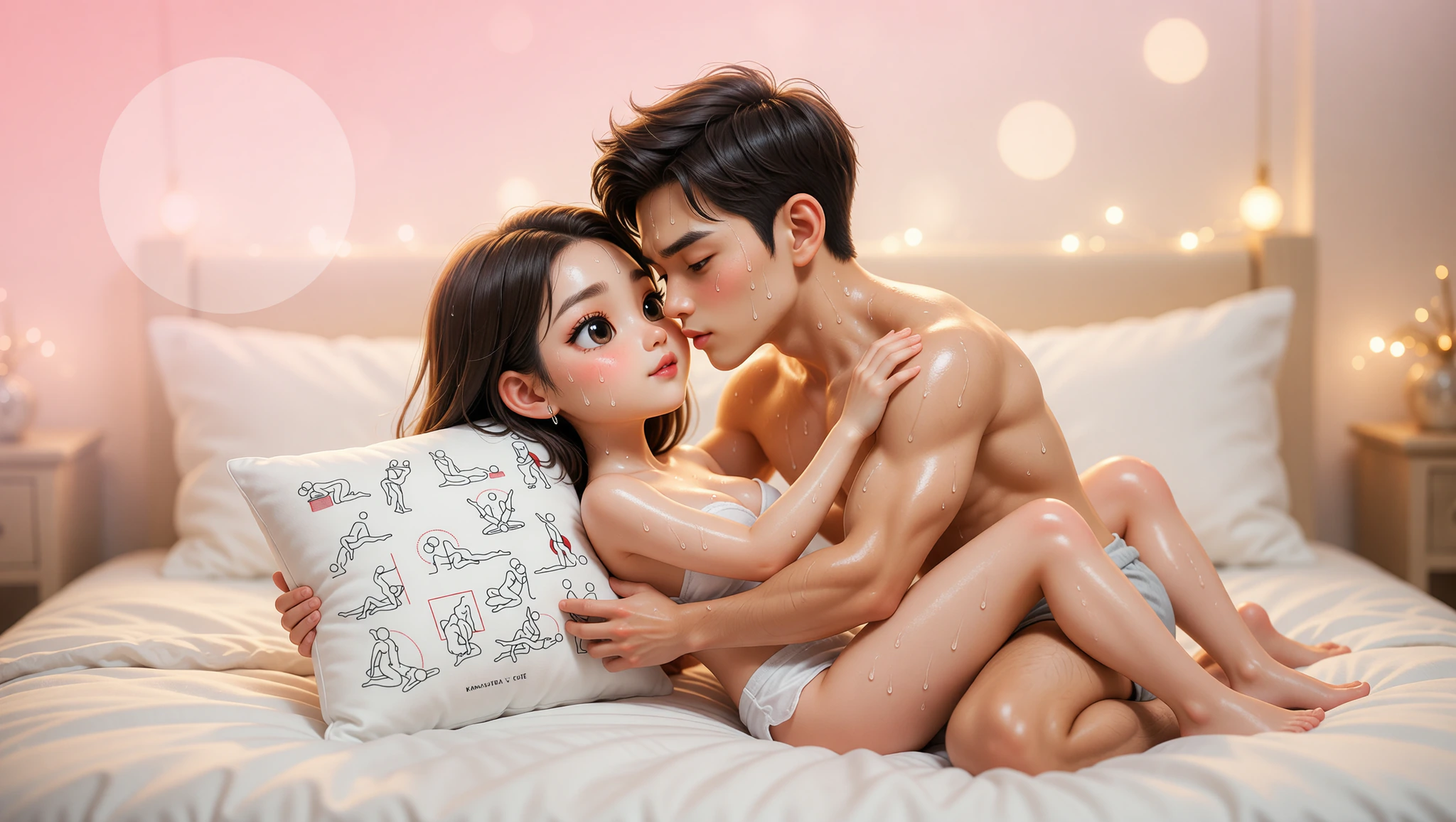 A man and woman locked in a passionate Missionary Inferno reunion position, reigniting their blaze.