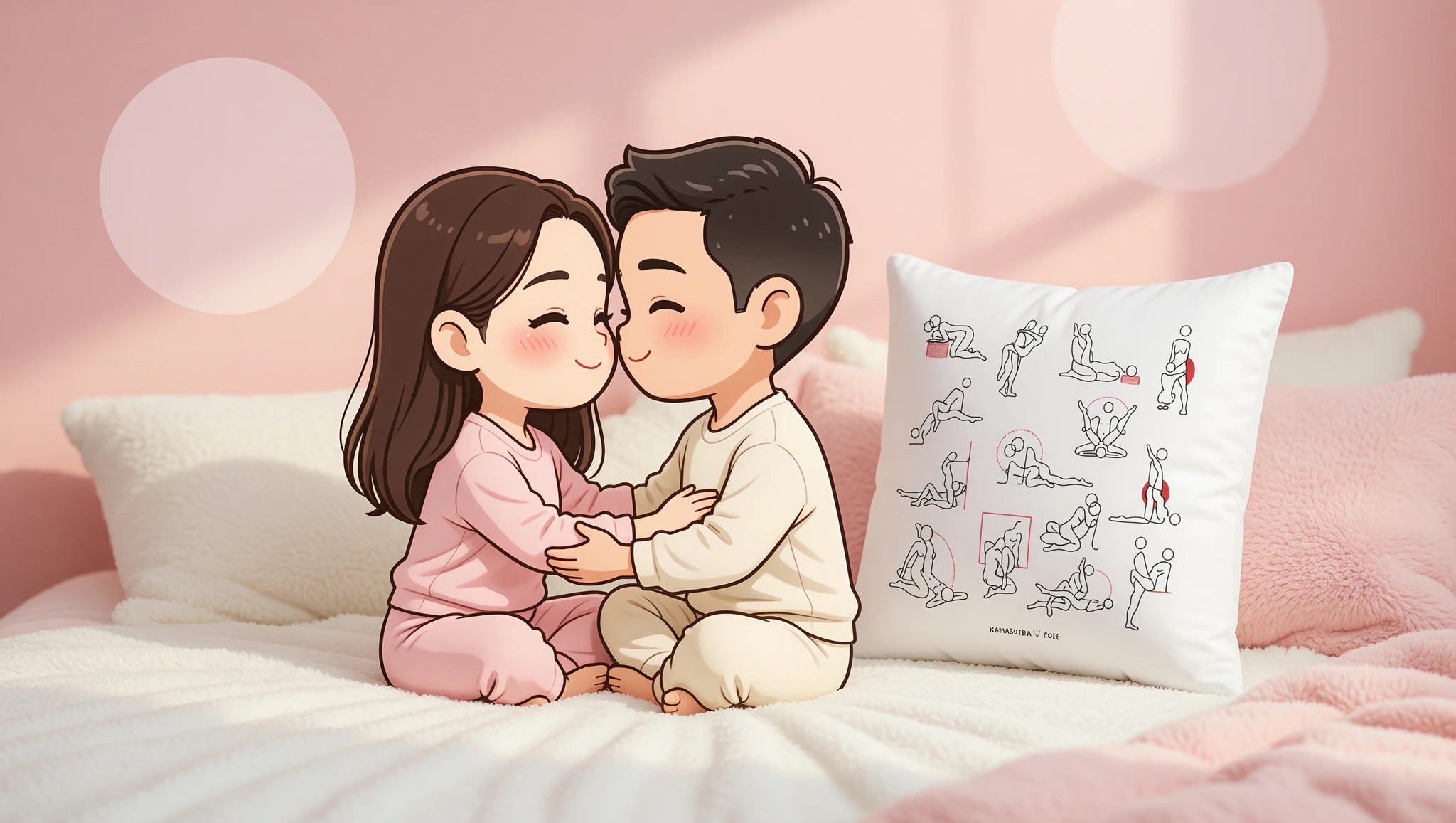 A man and woman in a lotus position deepening their intimate bond.