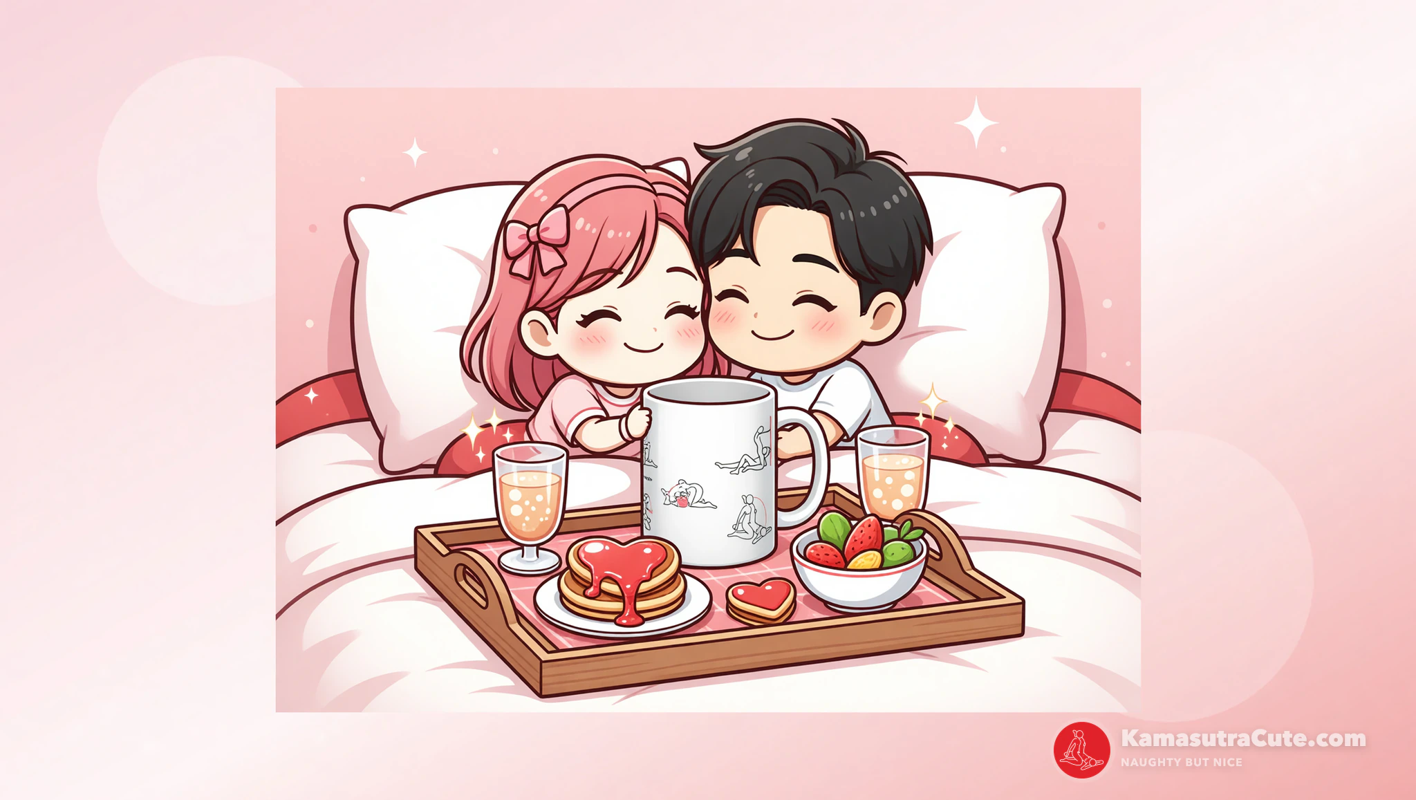Spicy Sunday breakfast in bed ideas with Kamasutra Cute White Glossy Mug