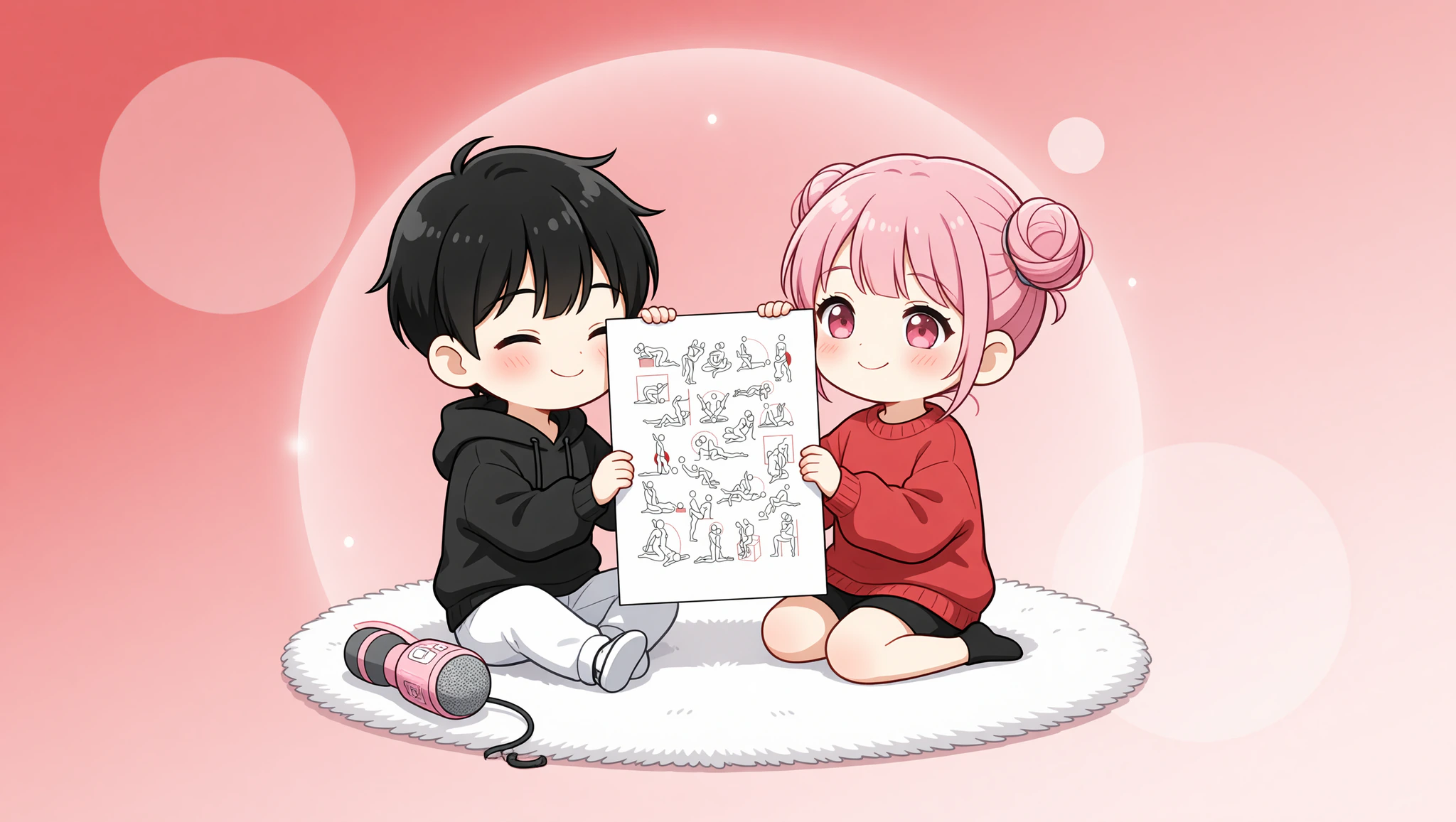 Fun Kamasutra framed posters for private karaoke date nights