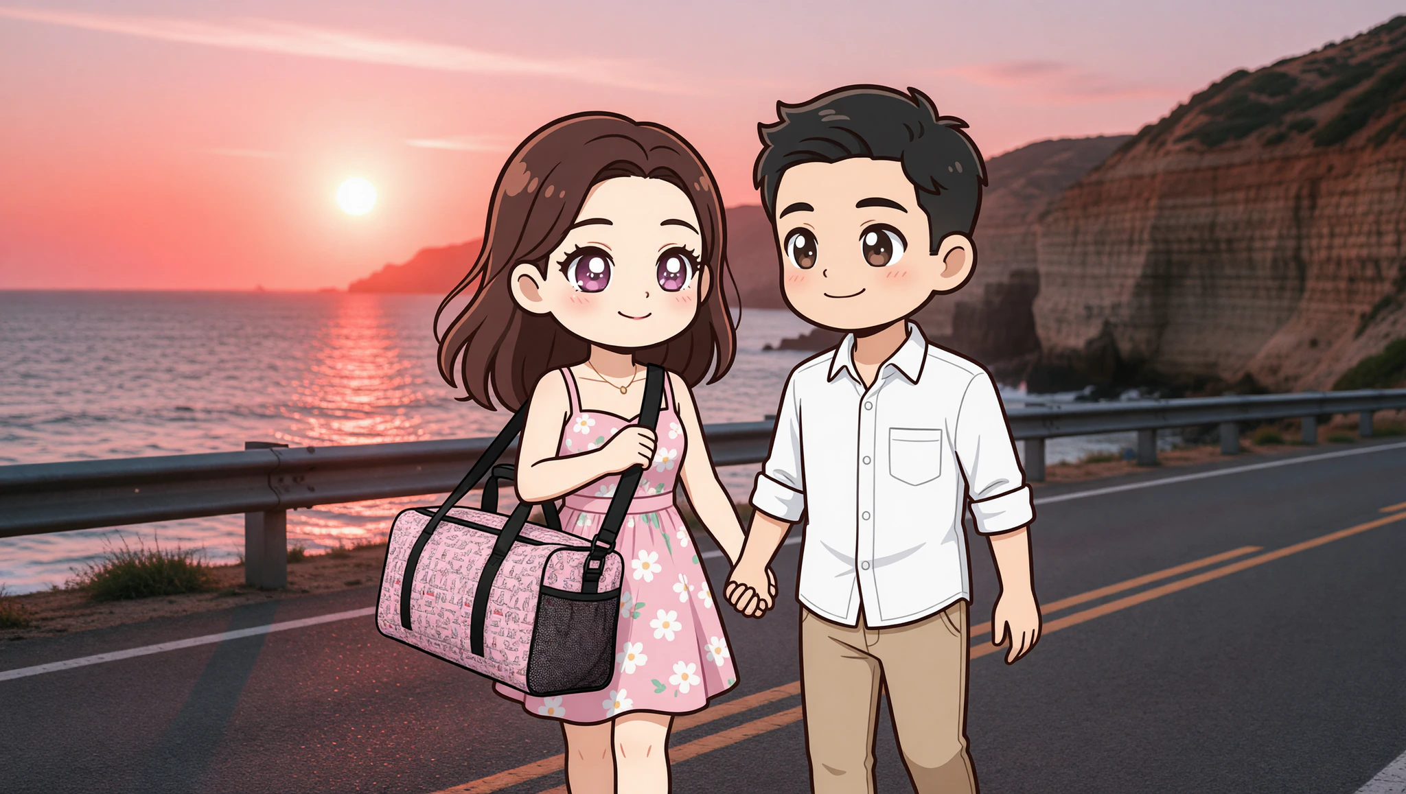 Couple styles Kamasutra Cute - Duffle bag for coastal drive date.