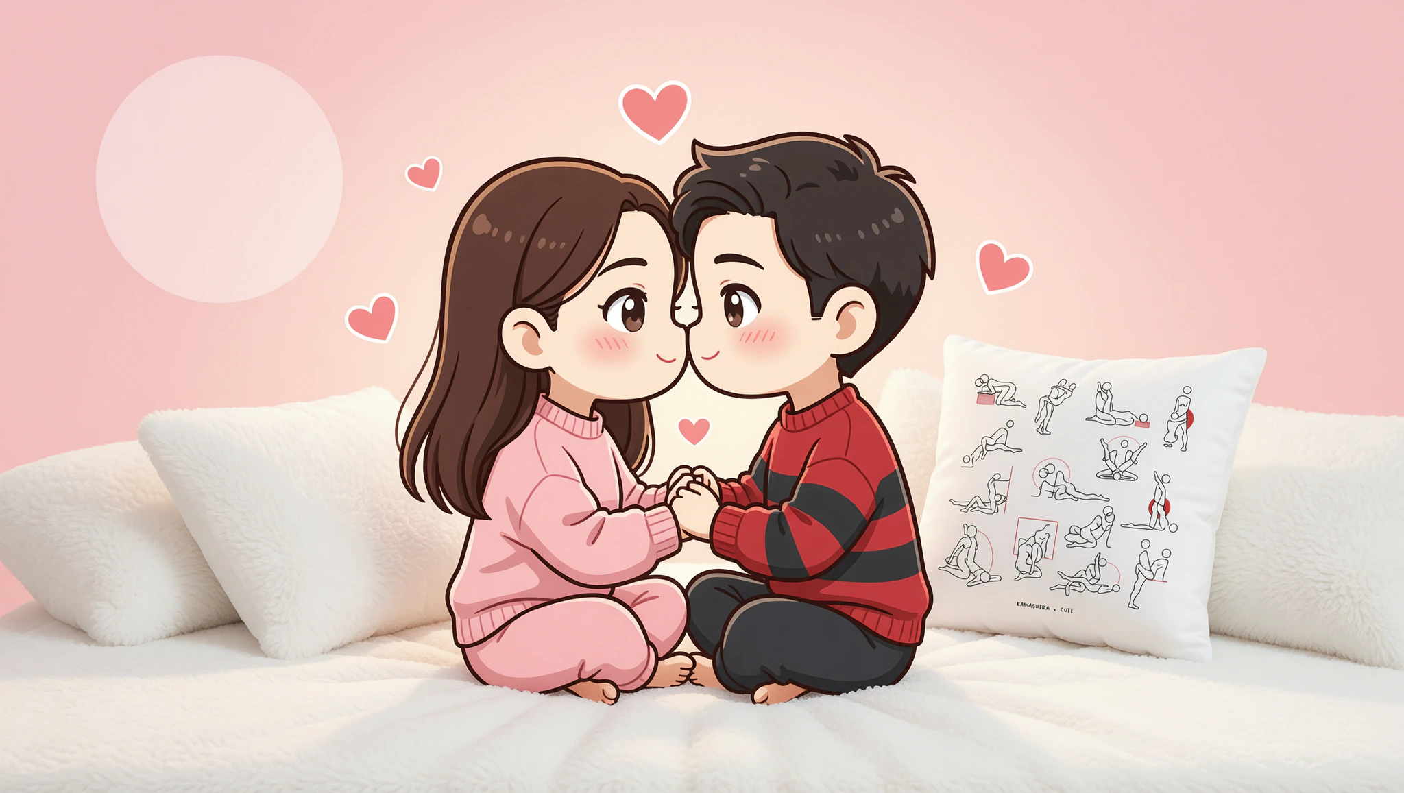 Heterosexual couple locked in a tender Lotus Kama Sutra embrace during their long-distance reunion.