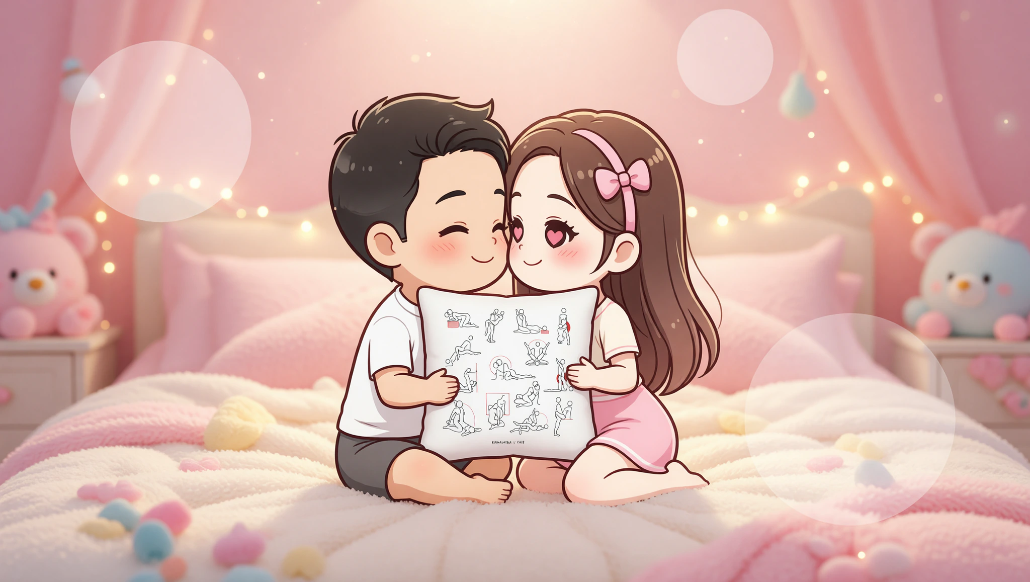 Heterosexual couple locked in lotus embrace, eyes full of passion during their long-distance reunion.