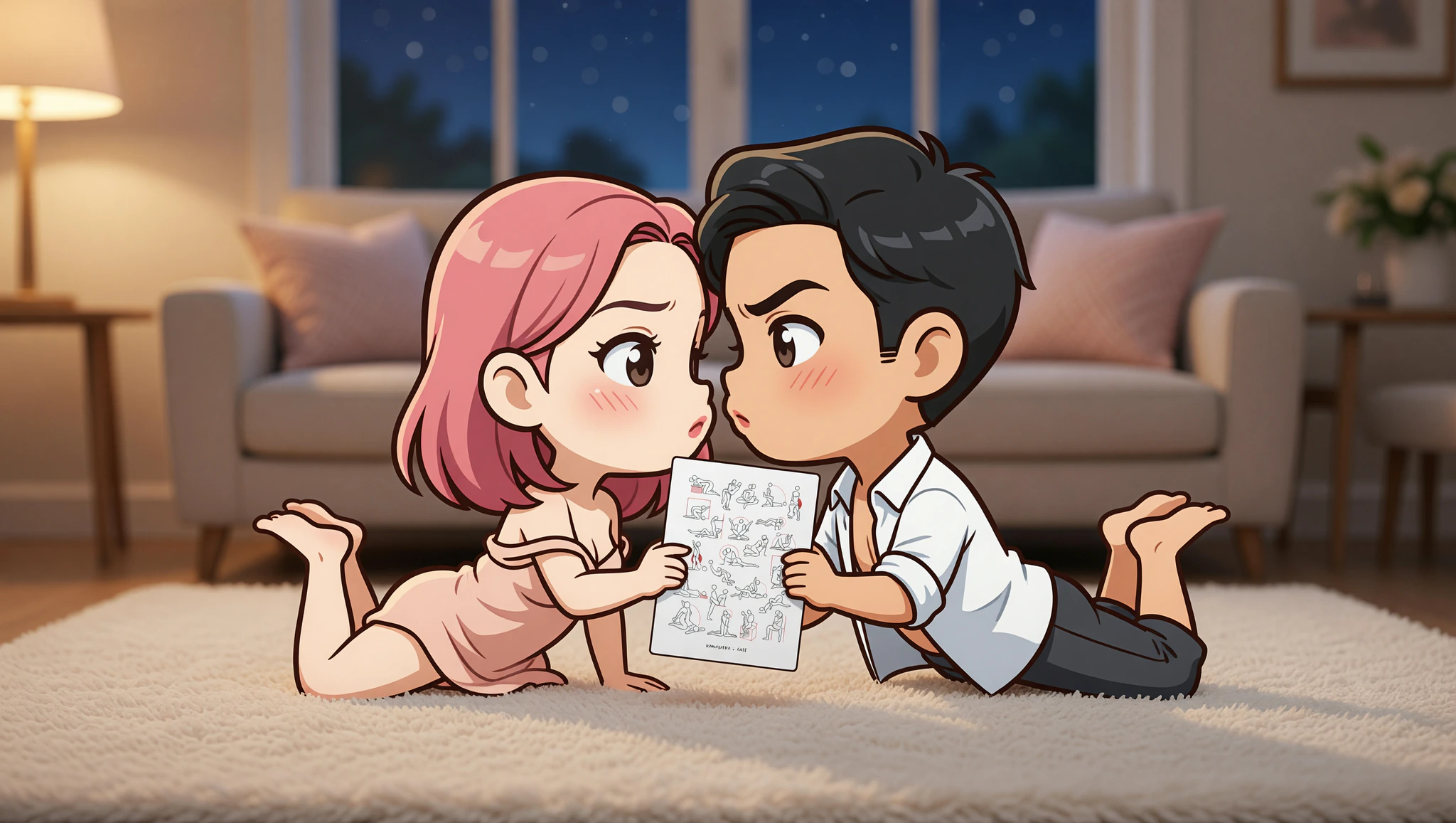 Ein Paar in spontan wilder Missionarsstellung bei Mitternacht mit Beinen hoch und intensivem Blickkontakt.