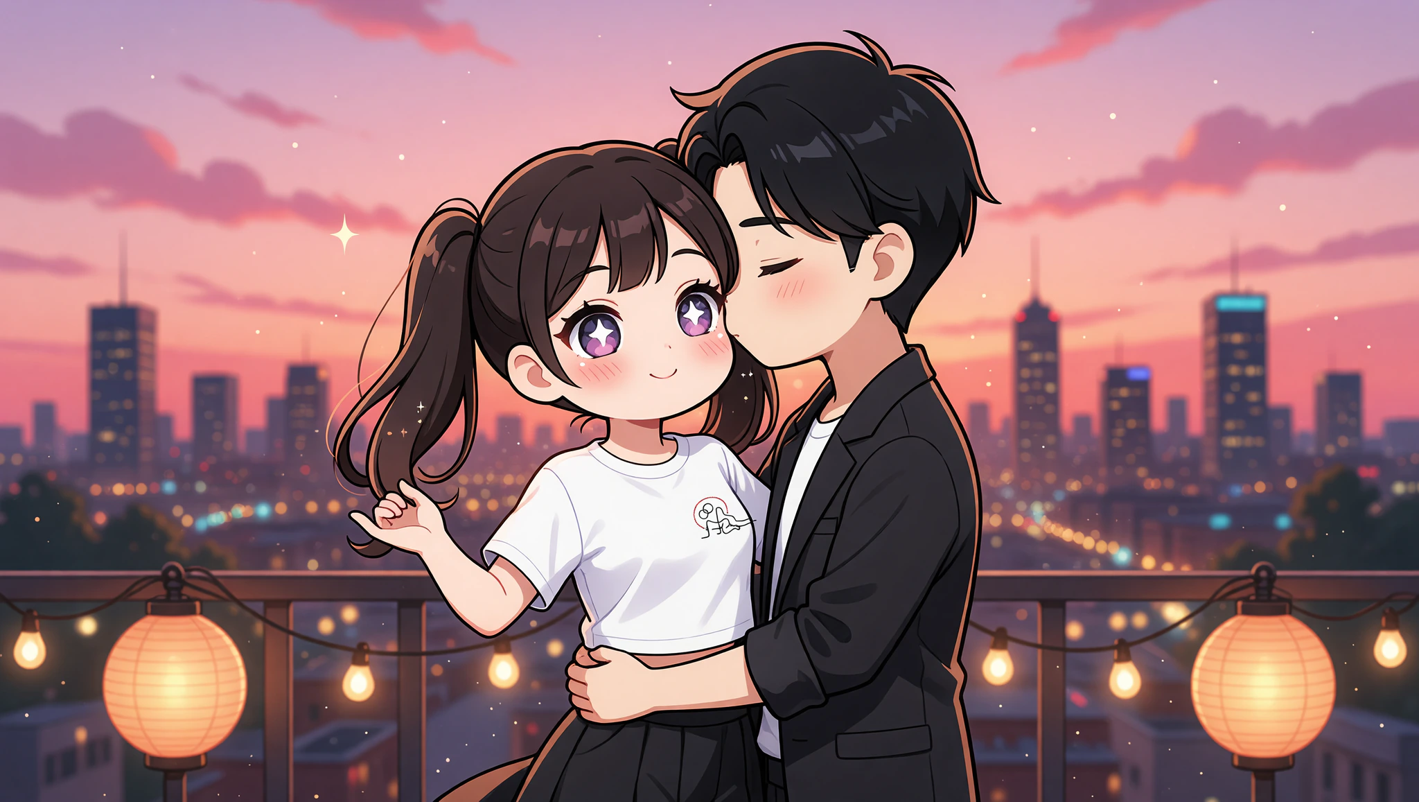 Couple celebrating dance milestone with flirty Kamasutra crop top gift.