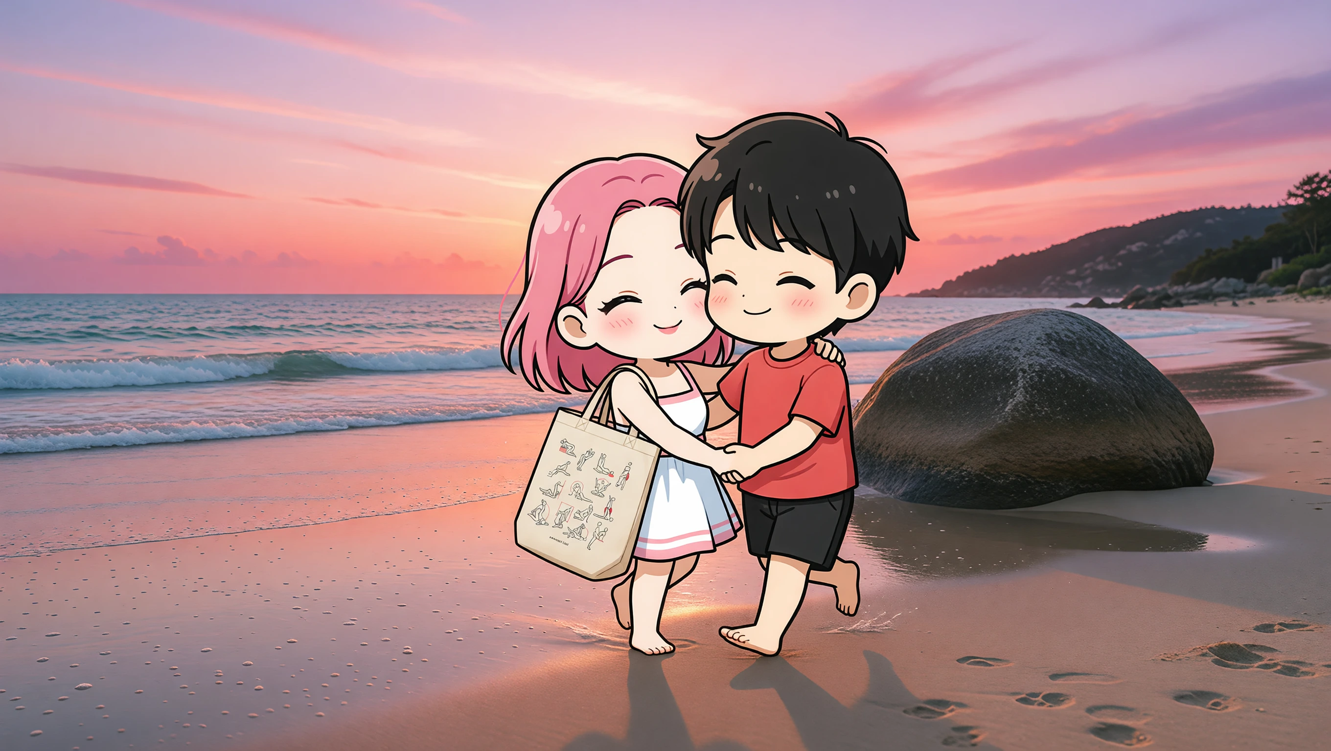 Walk on Shore illustration
