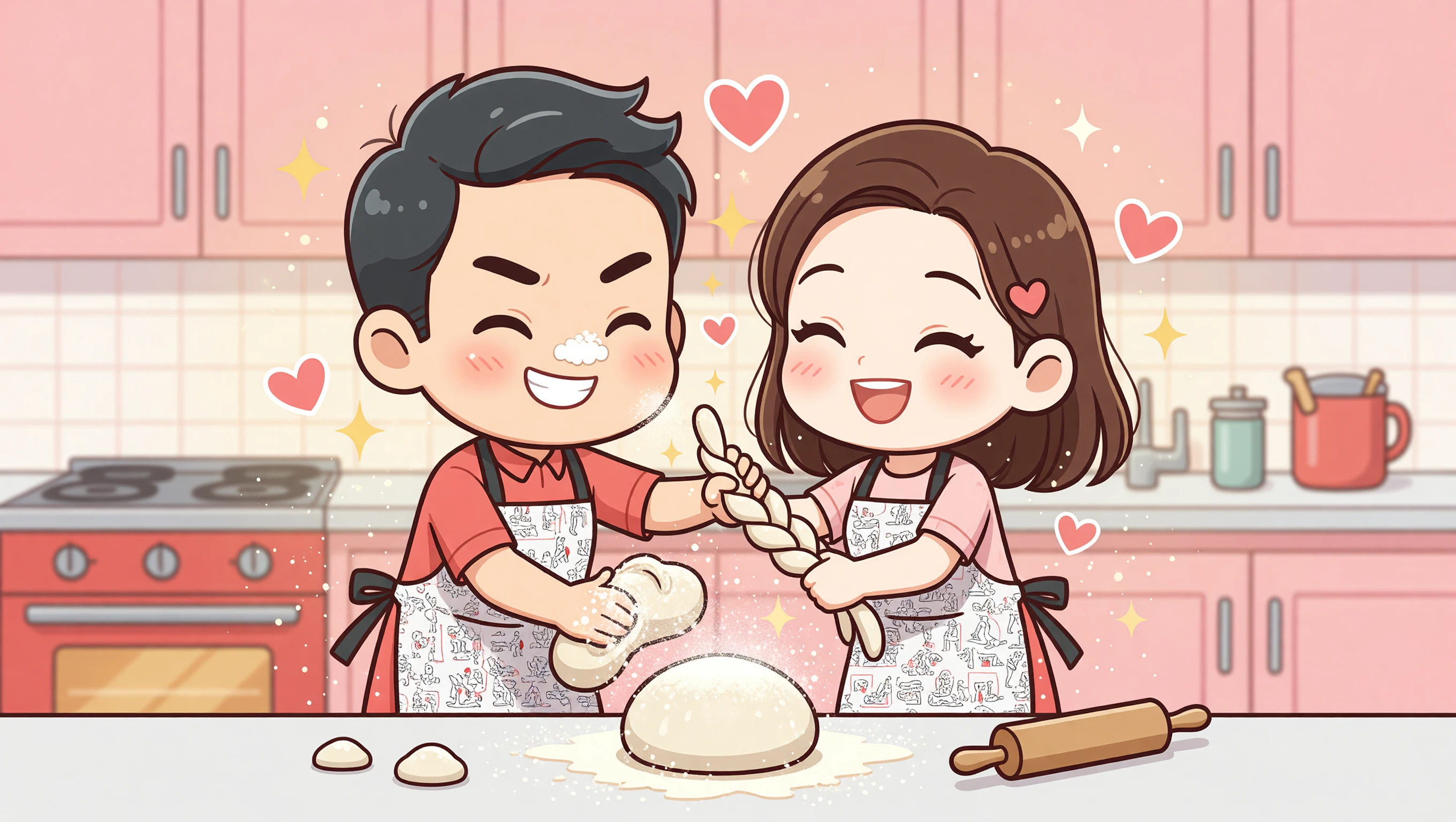 Apron-Only Bake-Off illustration