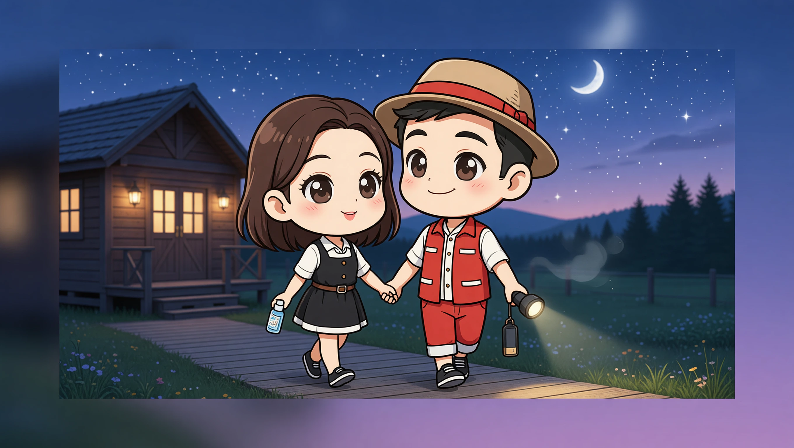 Stroll After Dark illustration