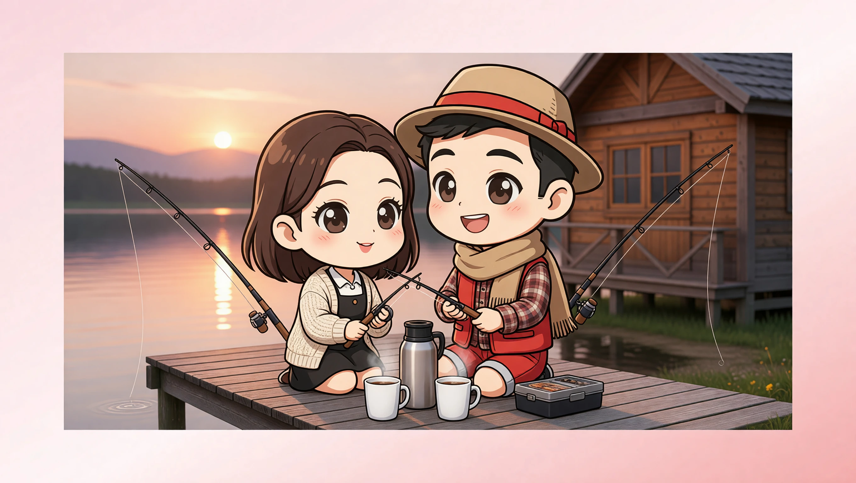 Fish at Sunrise illustration