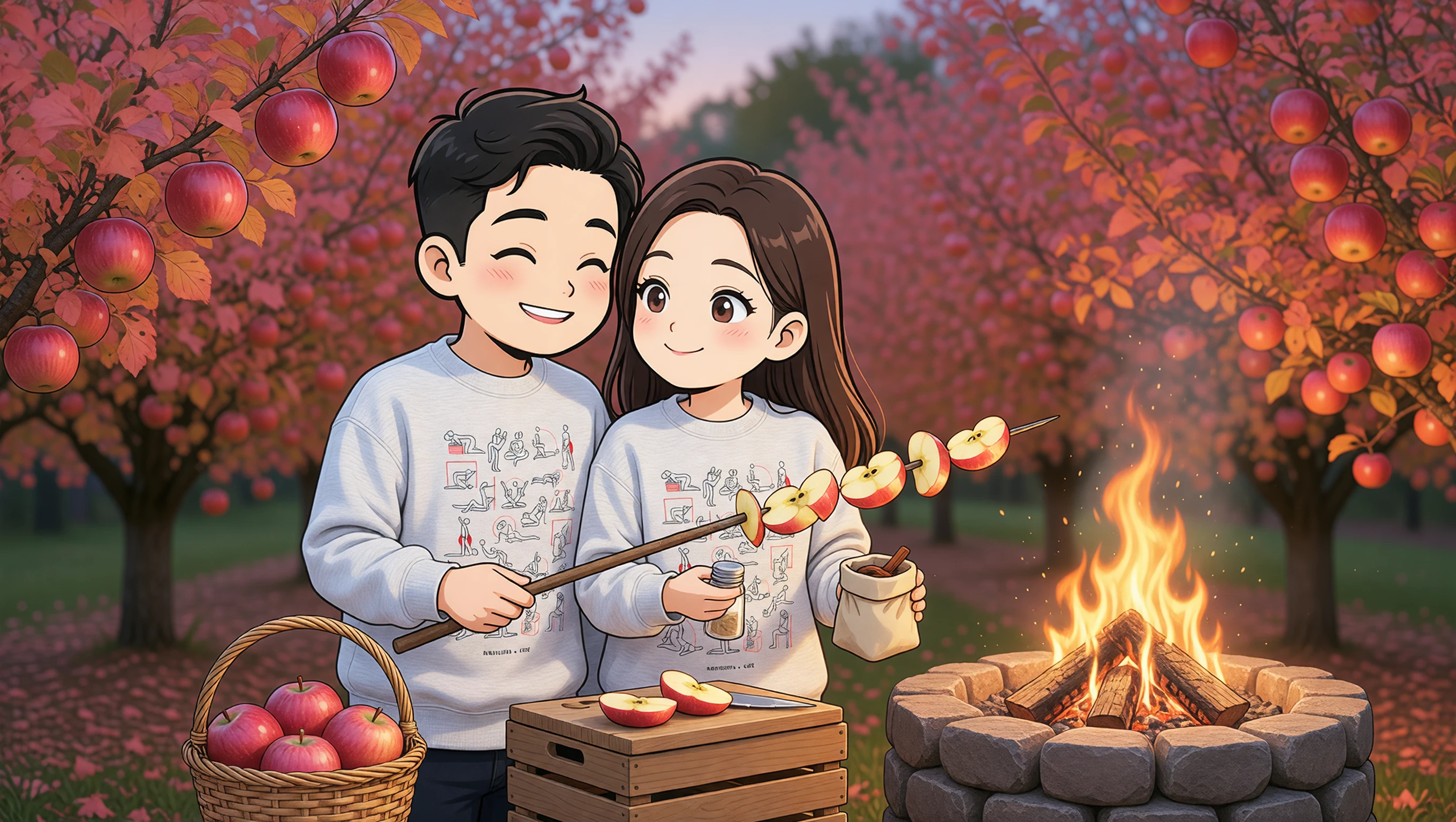 Roast Apples Over illustration
