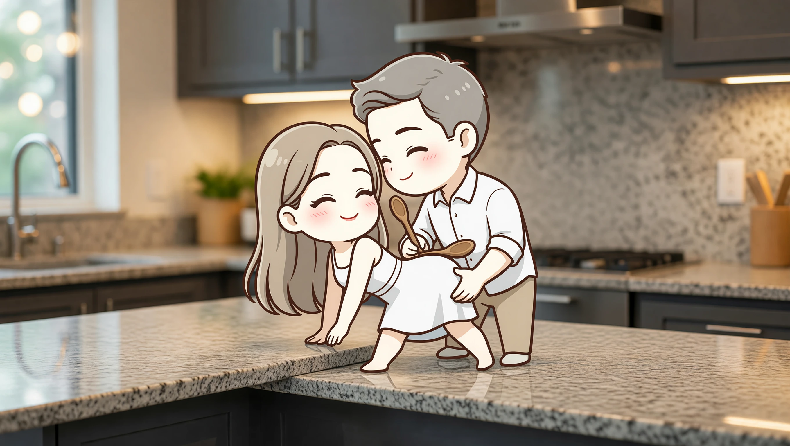 Bent Over Counter illustration