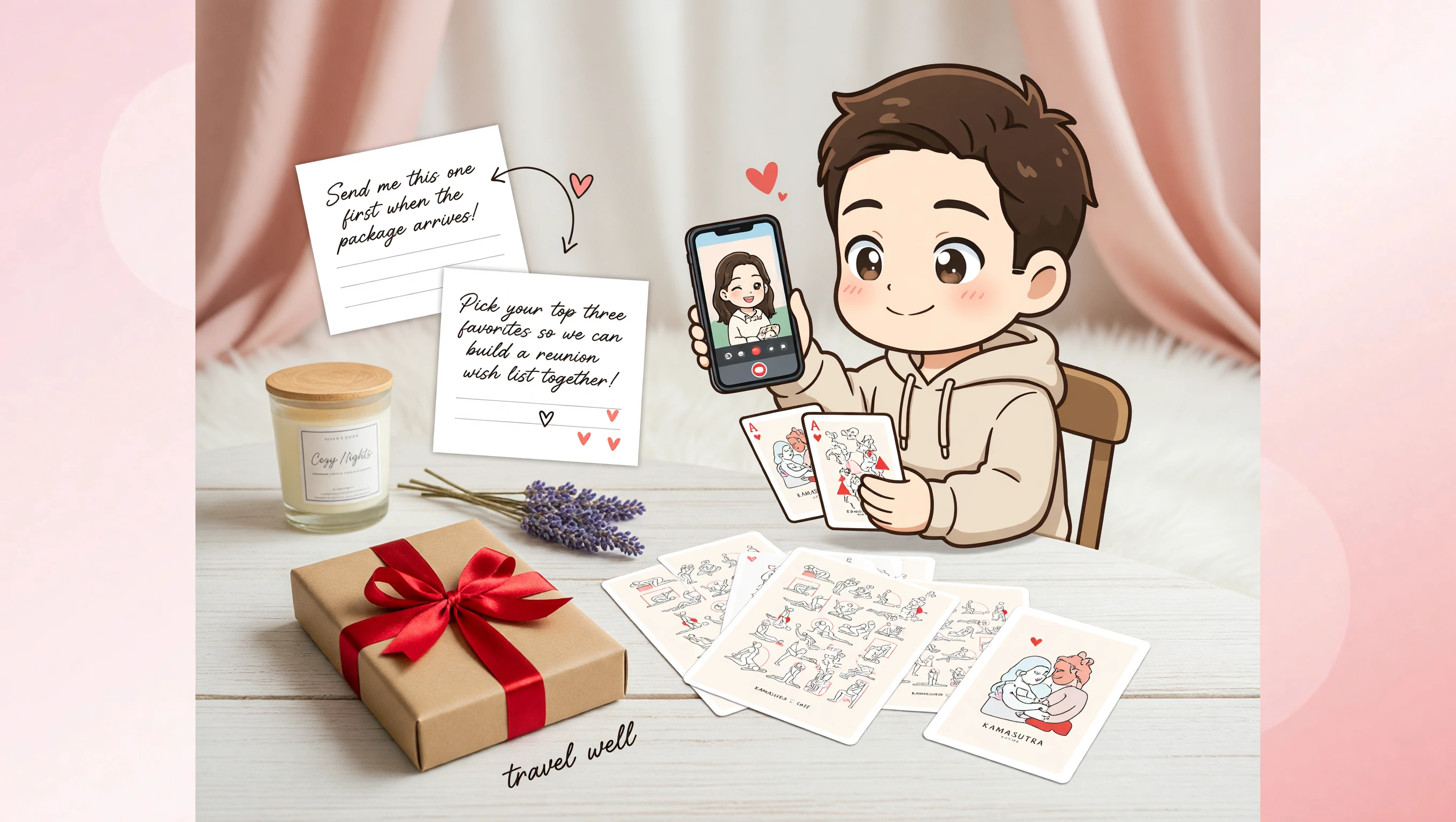 Poker Playing Cards He Can Pull Out on Video Call illustration