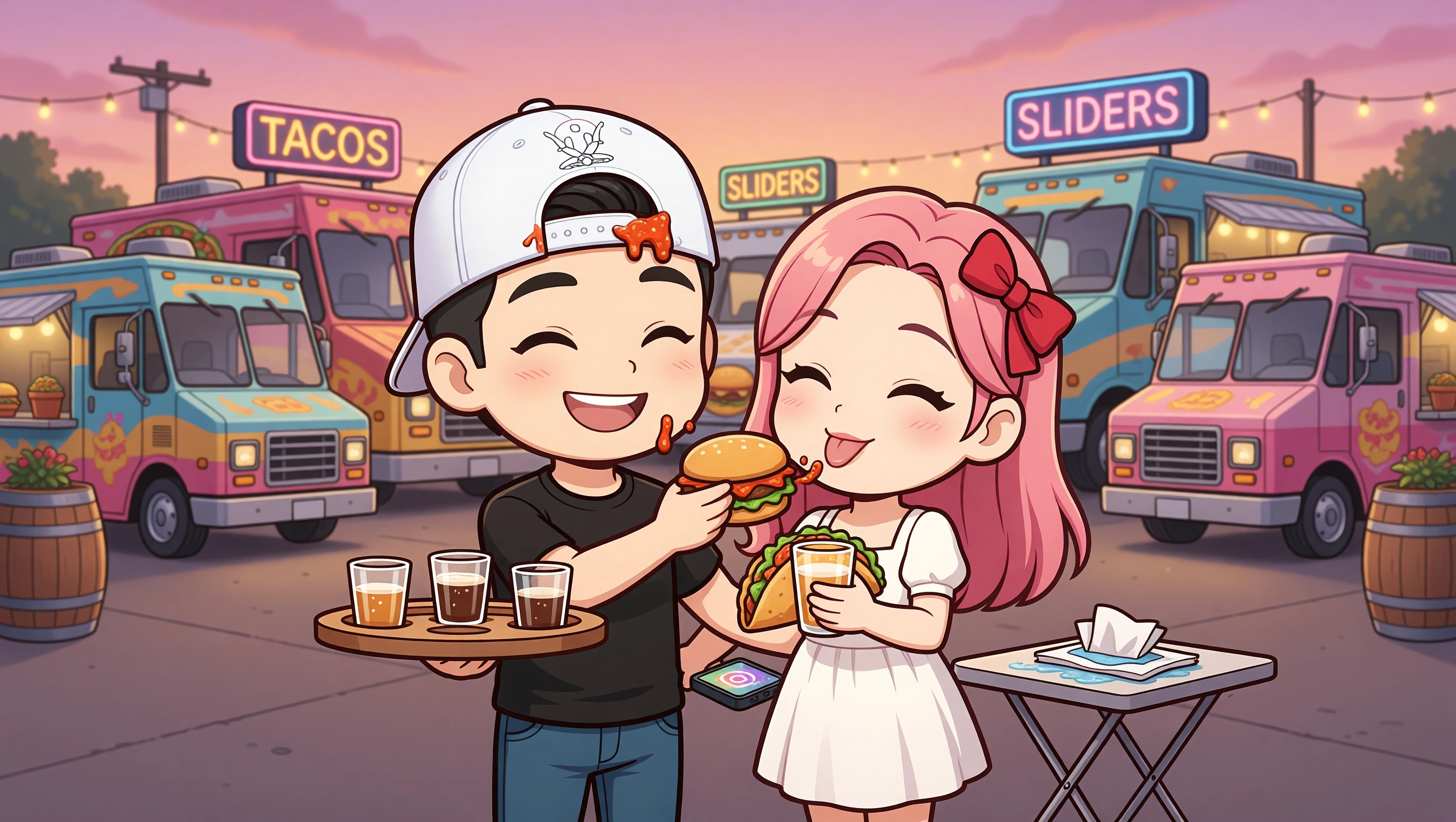 Food Truck Brewery Rally illustration