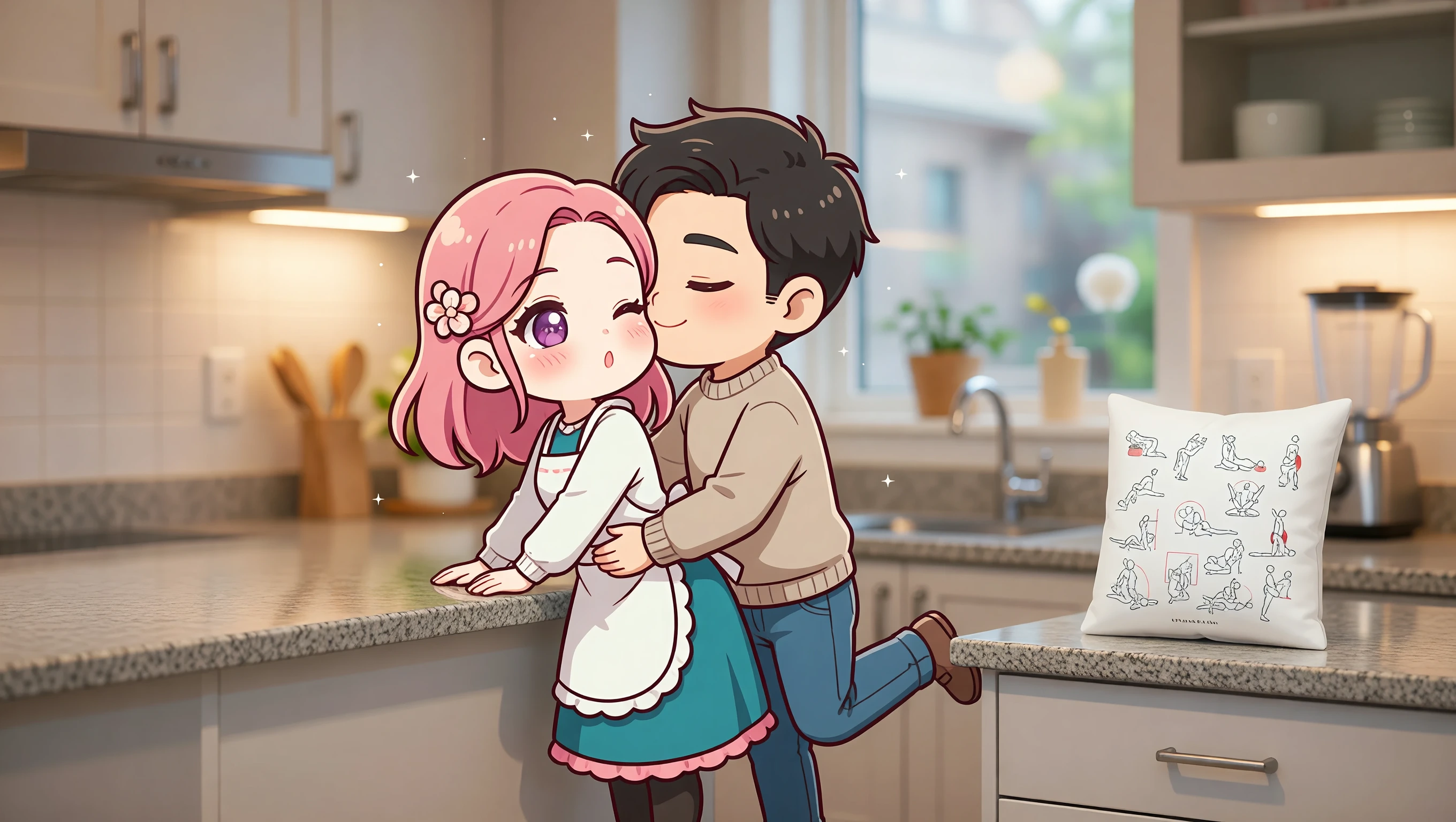 Spoon Against Counter illustration
