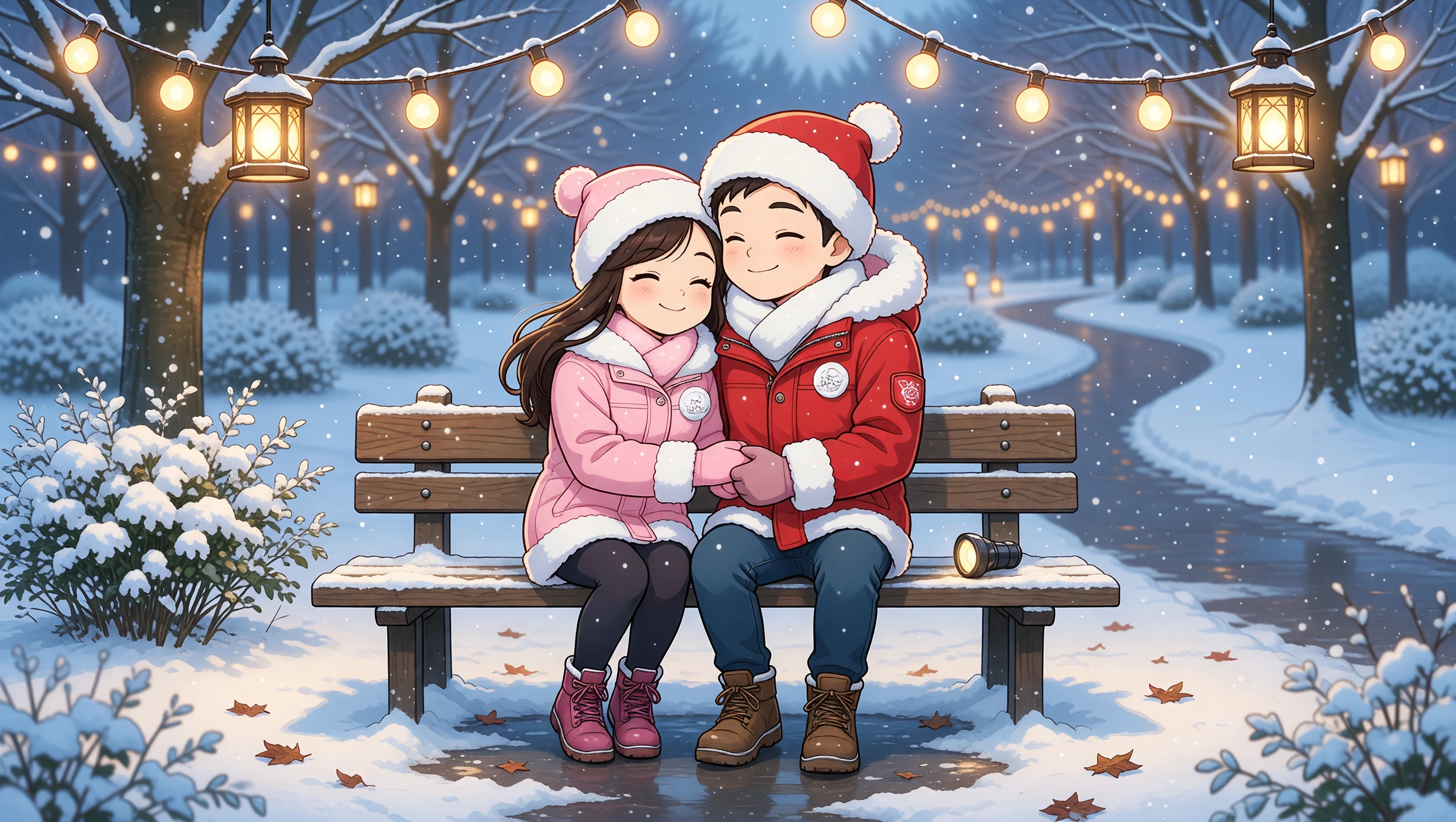 Park Lantern Path illustration