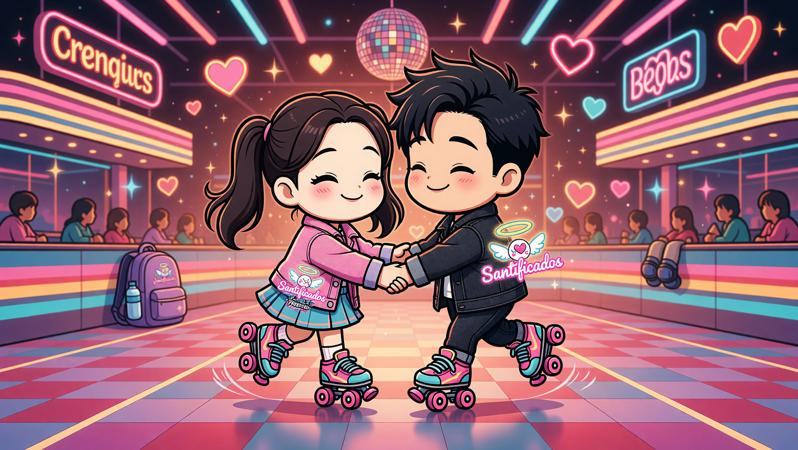 Classic Couples Skate Glow illustration