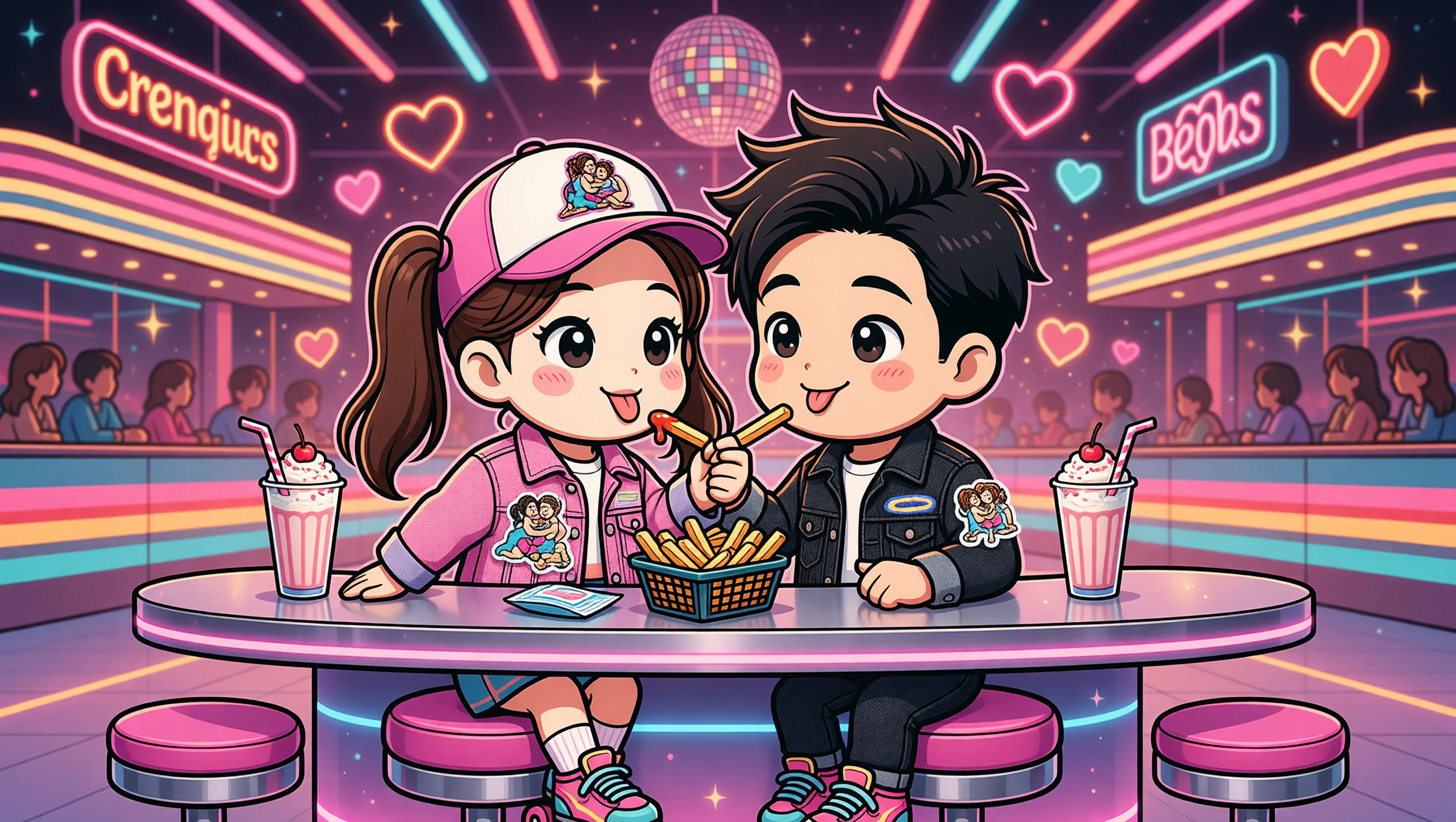 Snack Bar Flirt Break illustration