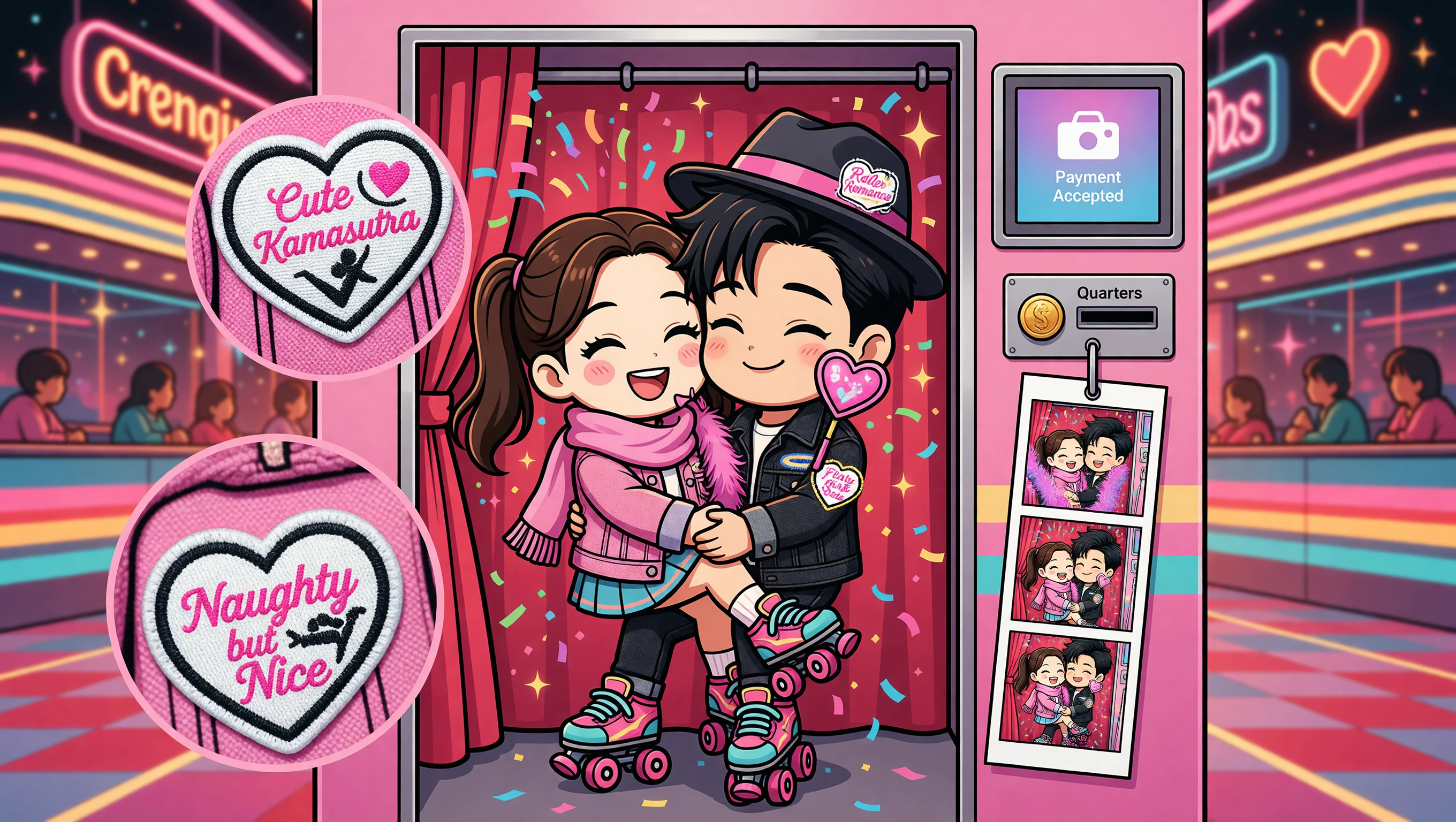 Photo Booth Pose Party illustration