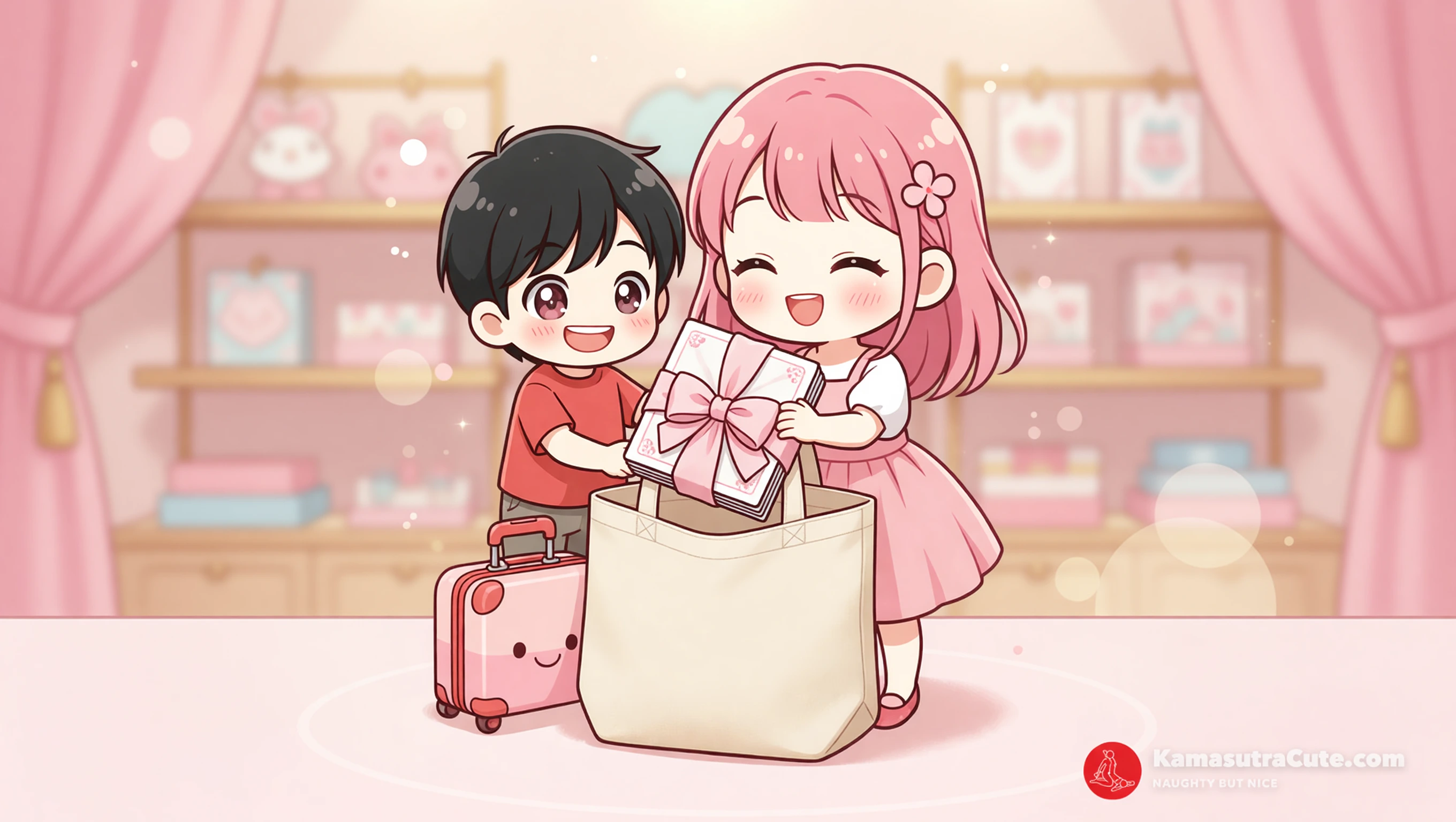 Cards in Scarf illustration