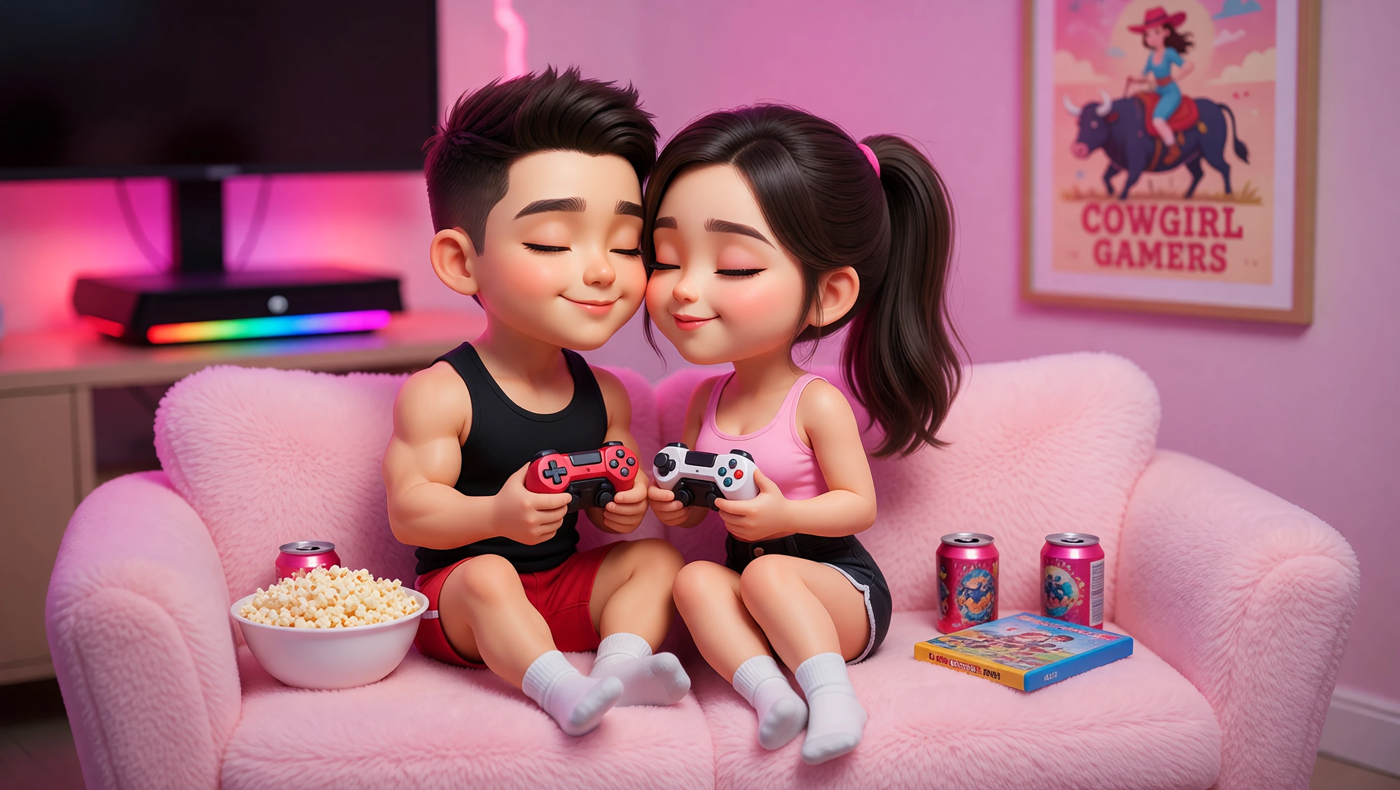 Cowgirl With Controllers illustration