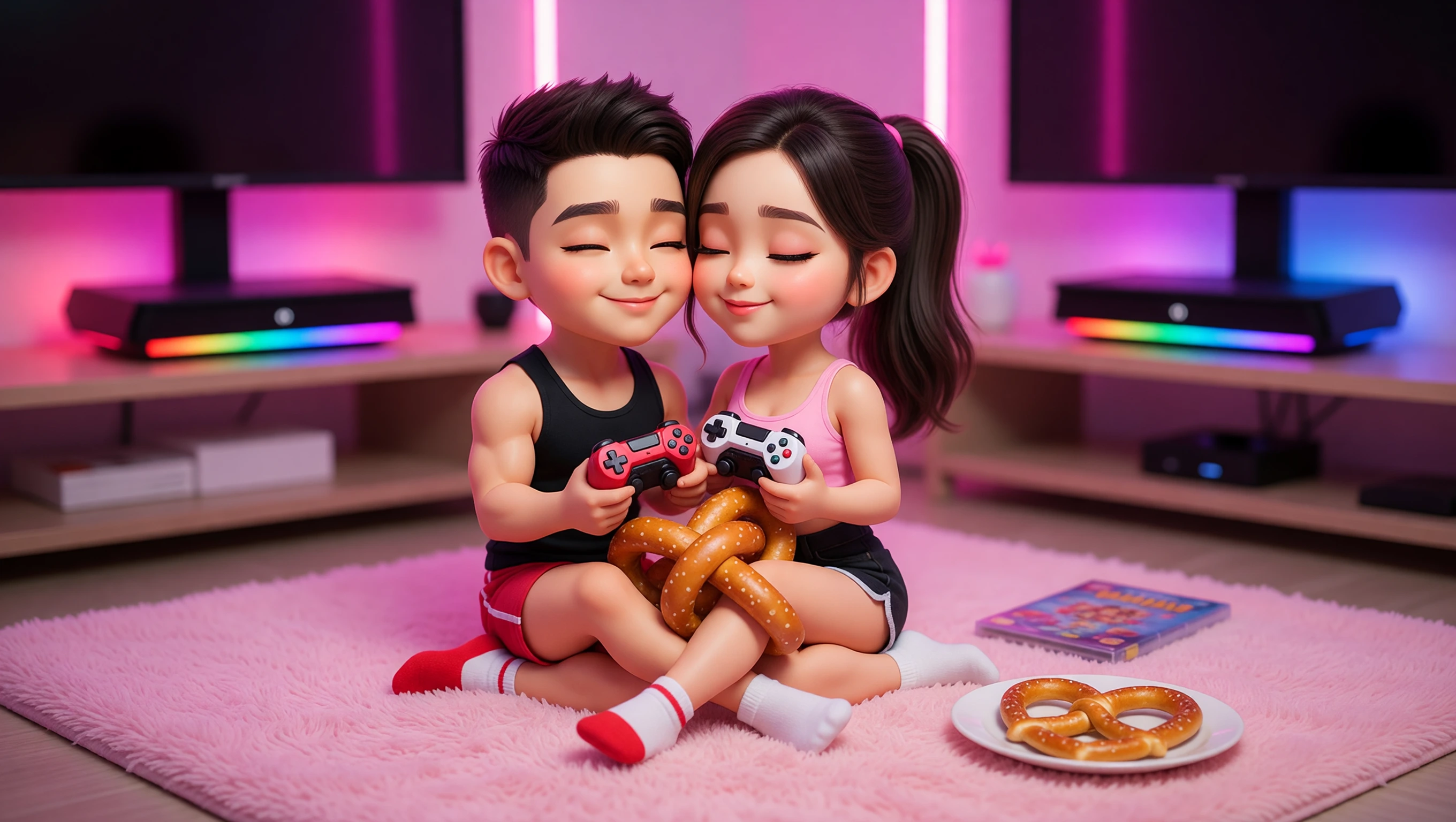 Pretzel With Controllers illustration