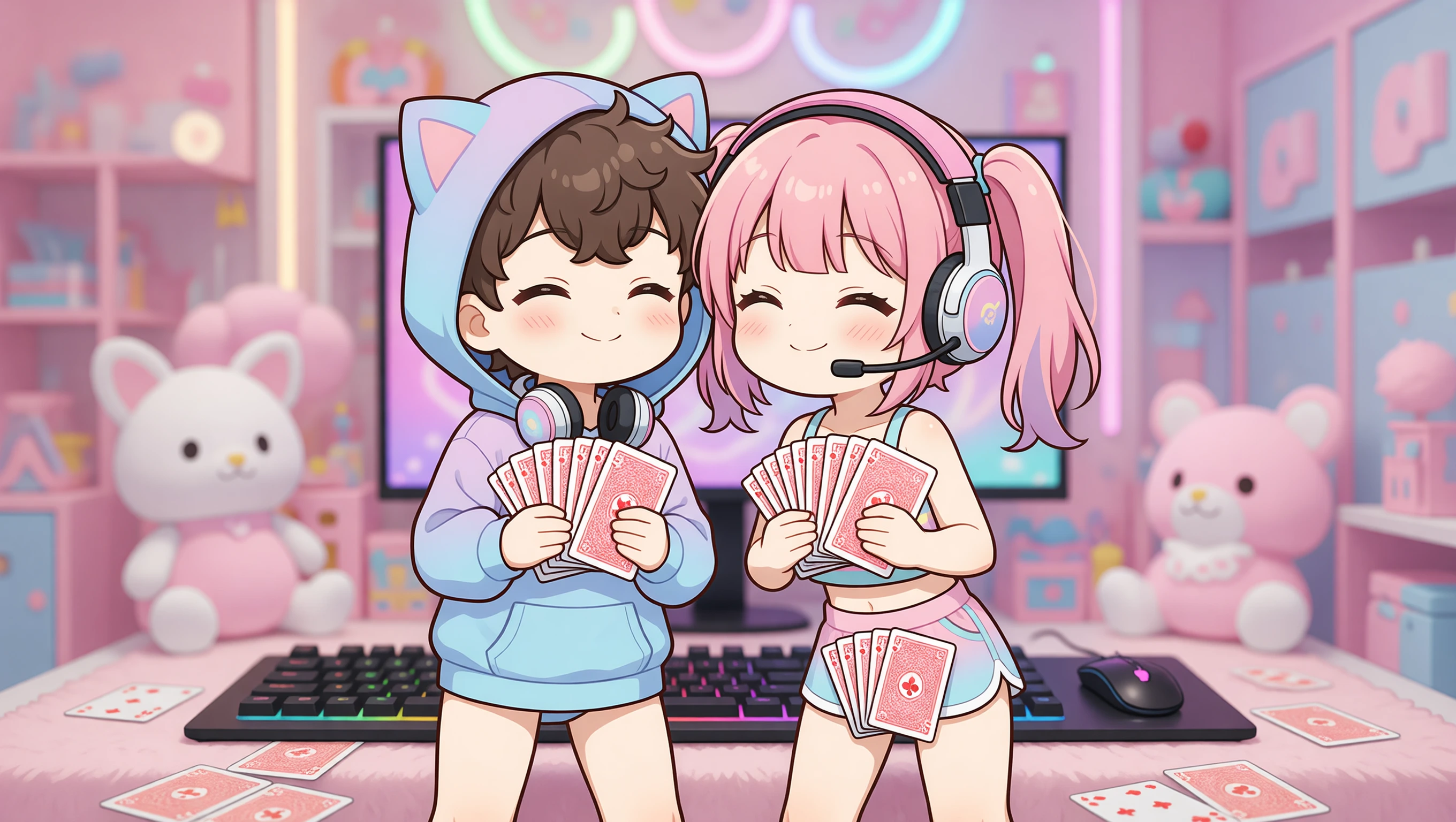 Nude Card Fan illustration