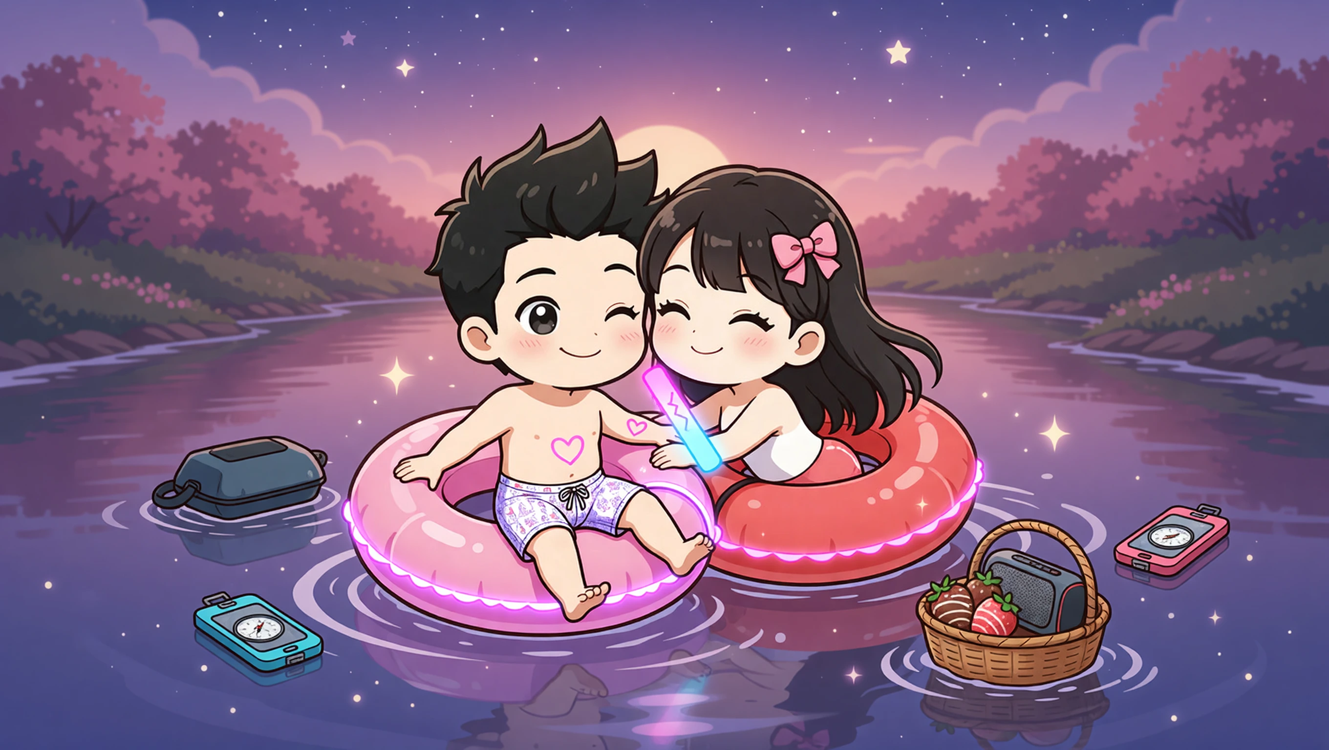 Twilight Tease Tubing illustration
