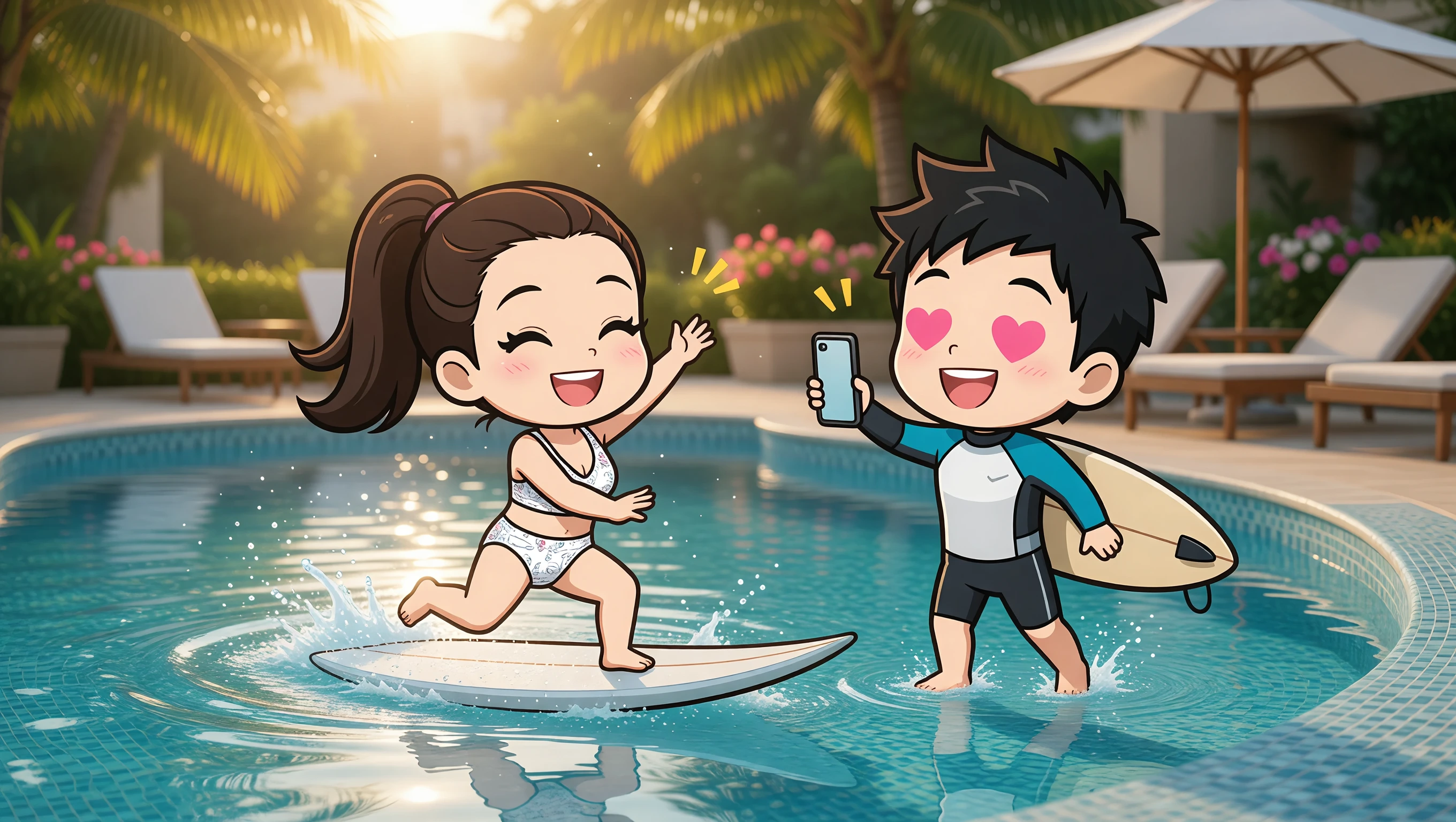 Pool Surf Simulation illustration