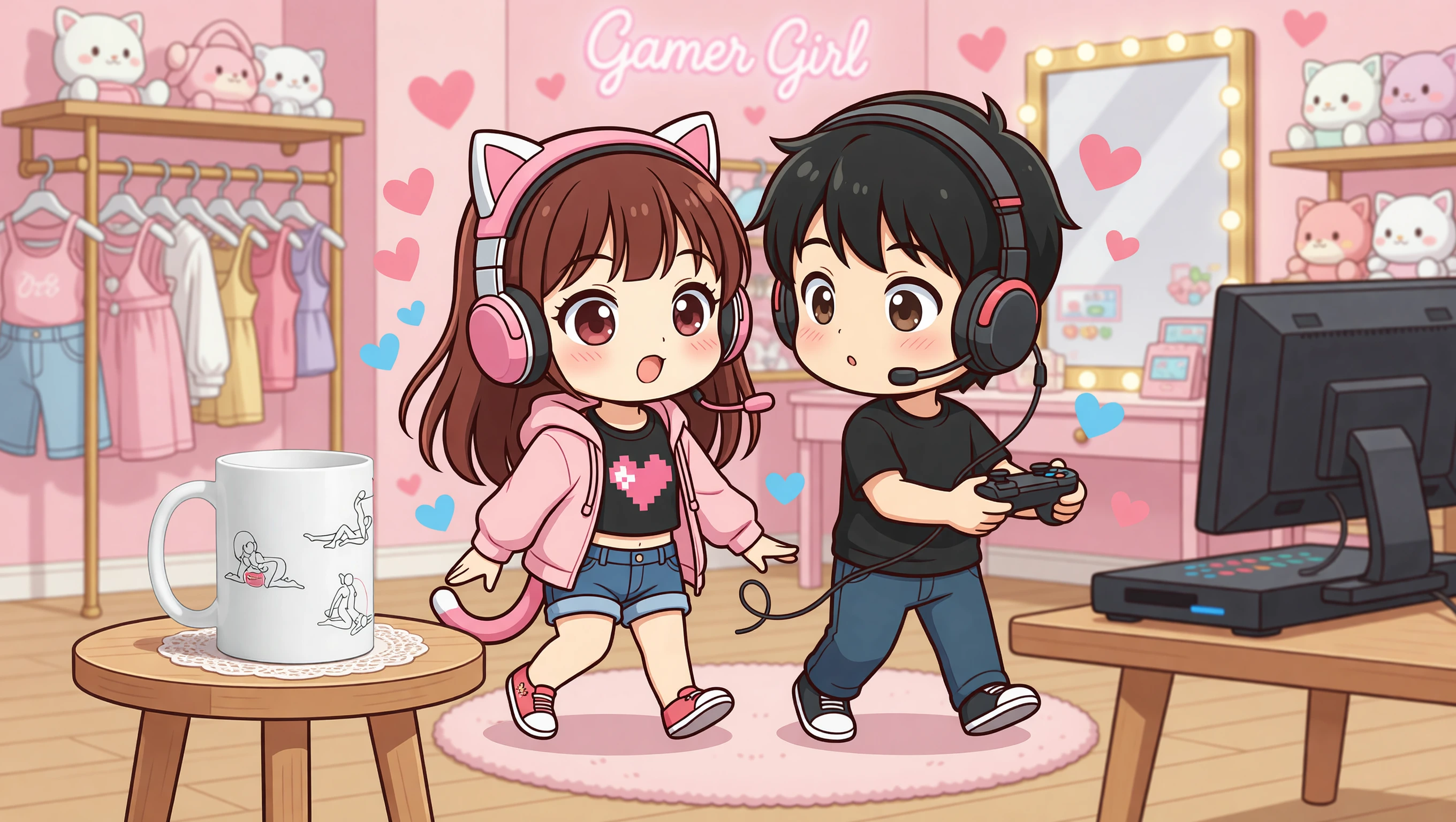 Gamer Girl Glow-Up illustration