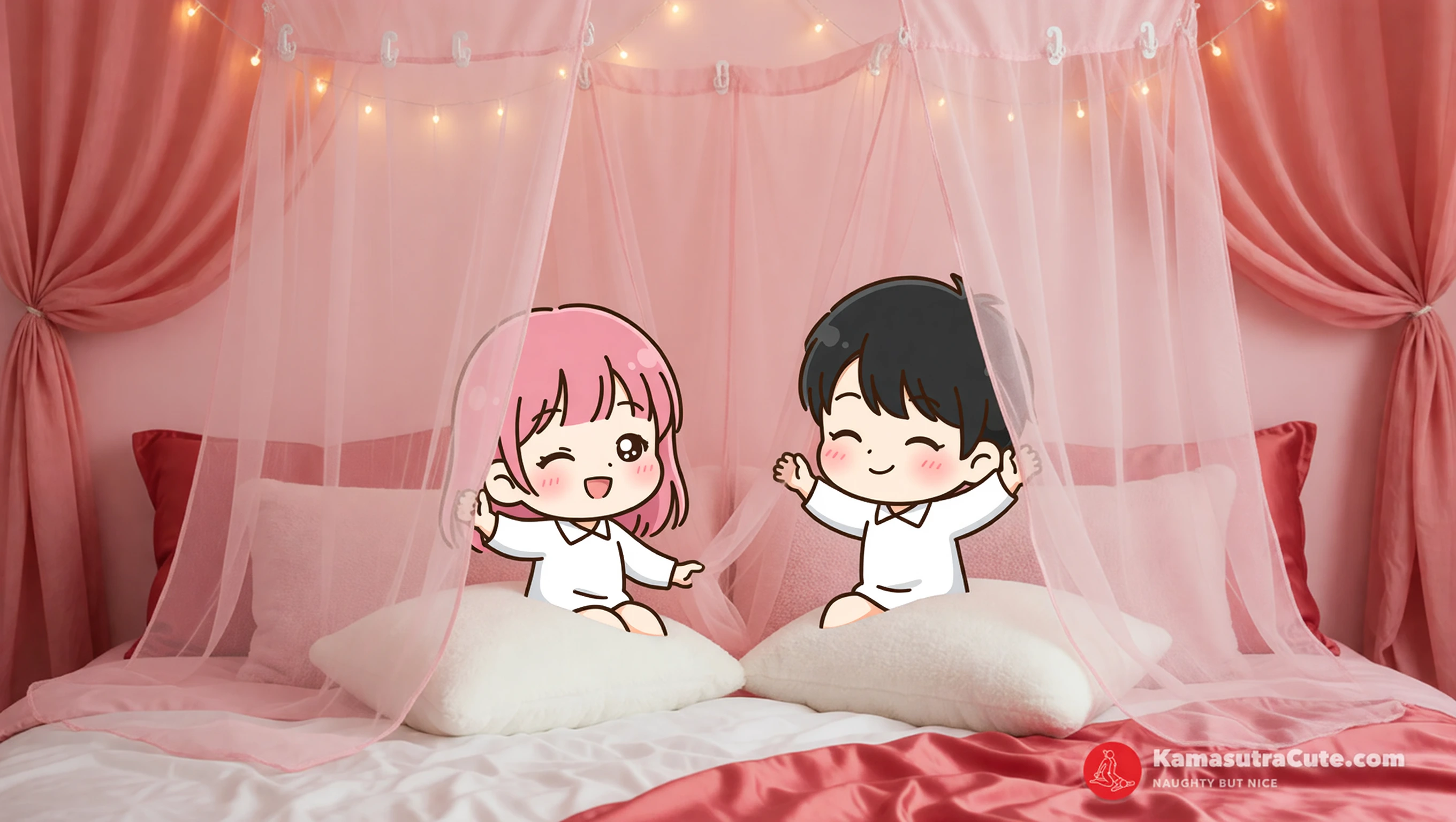 Install Bed Drapes illustration