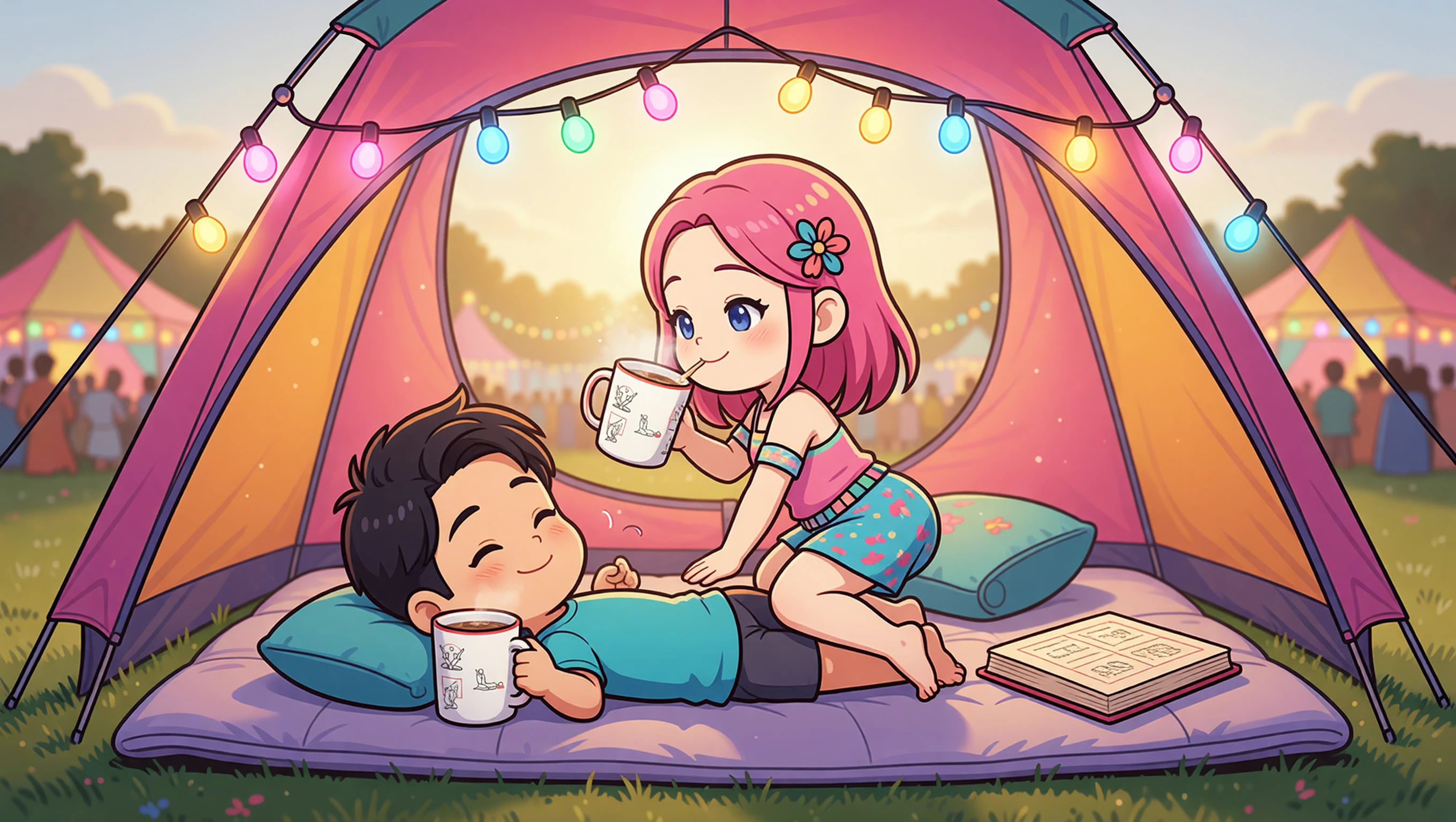 Reverse Mare on Sleeping Bag illustration