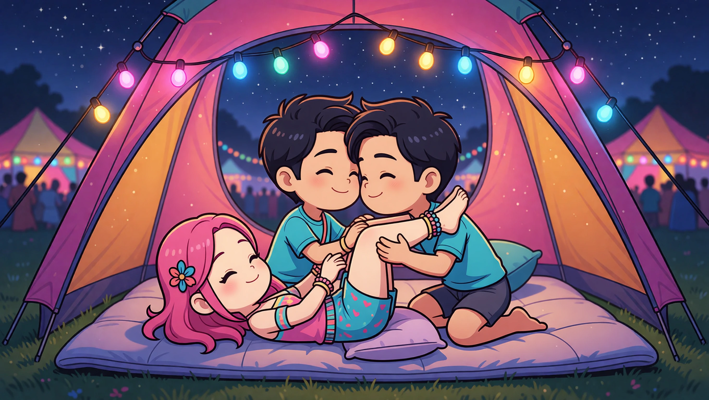Indrani Folded in Tent illustration