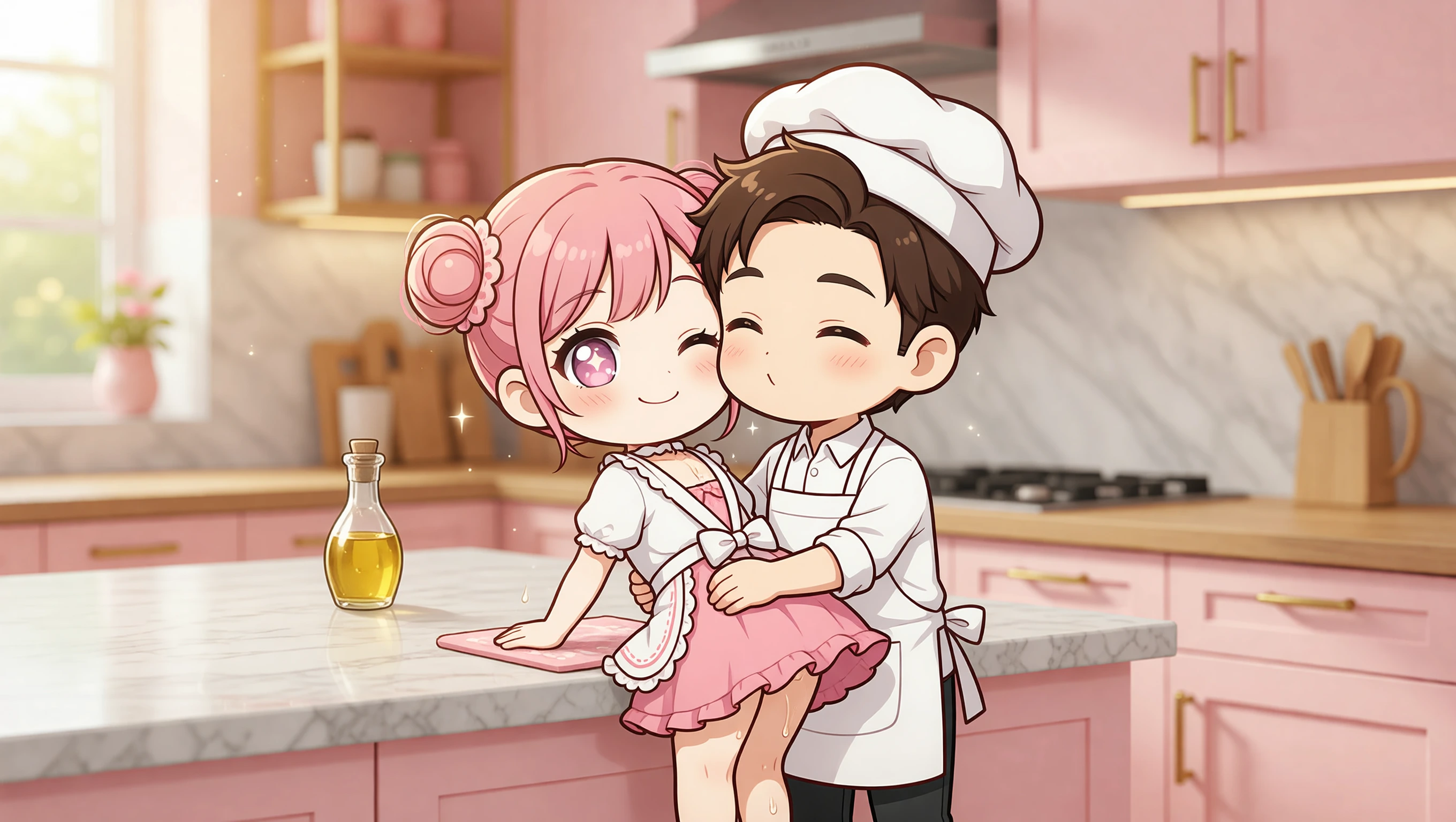 Island Side Hug illustration