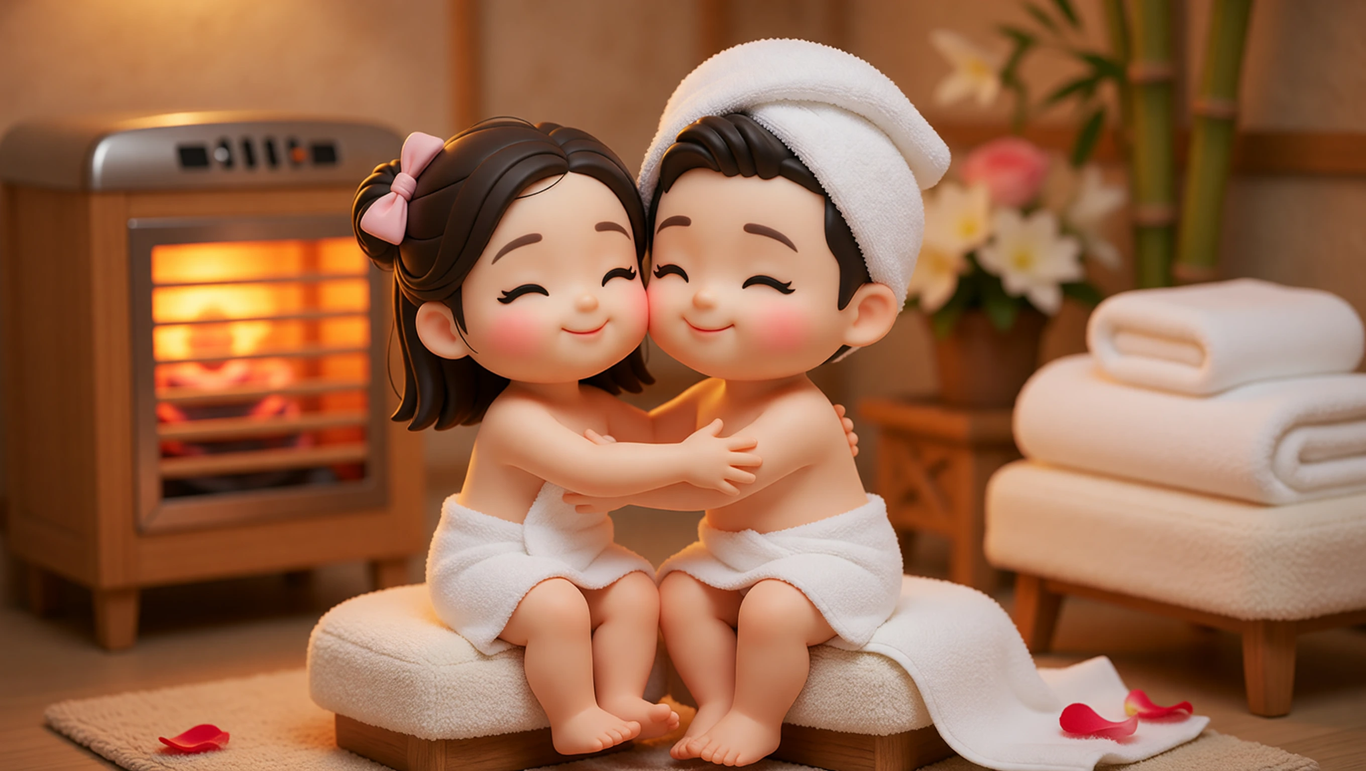 Hot Towel Hug illustration
