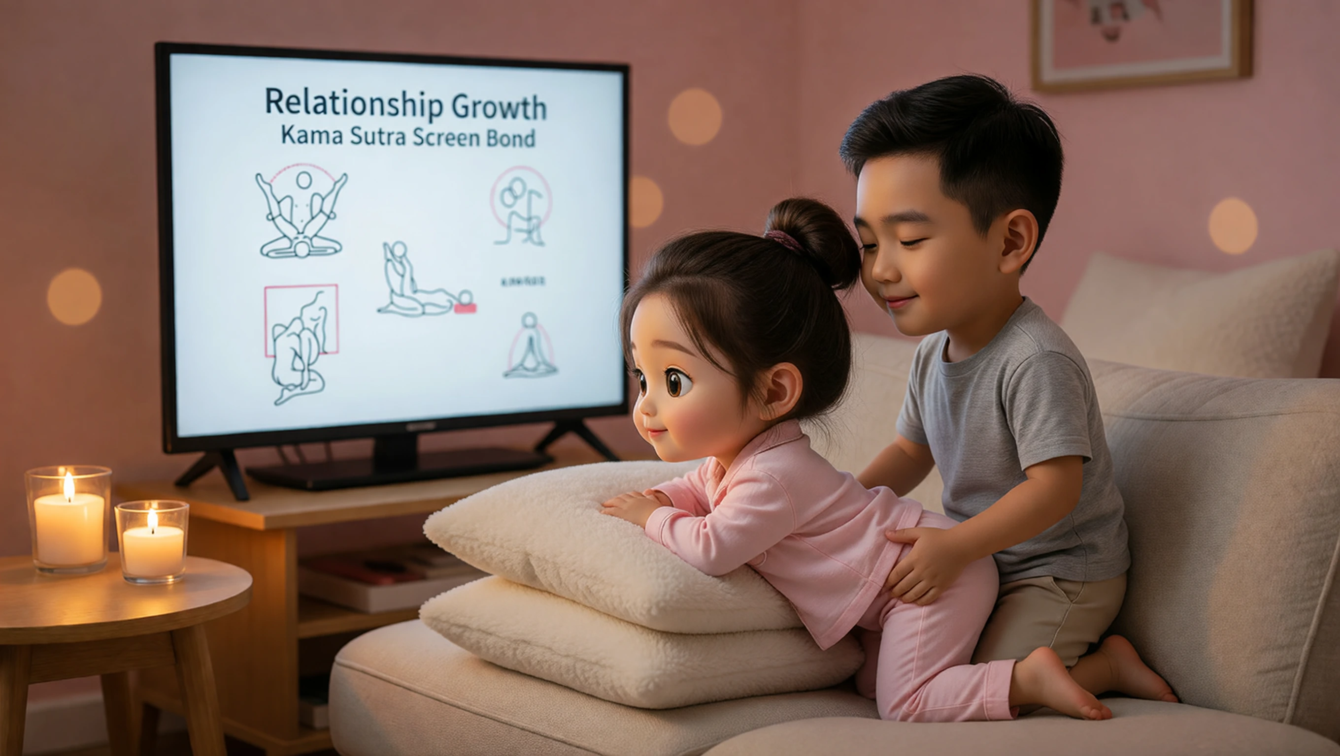 Draped Over Couch illustration