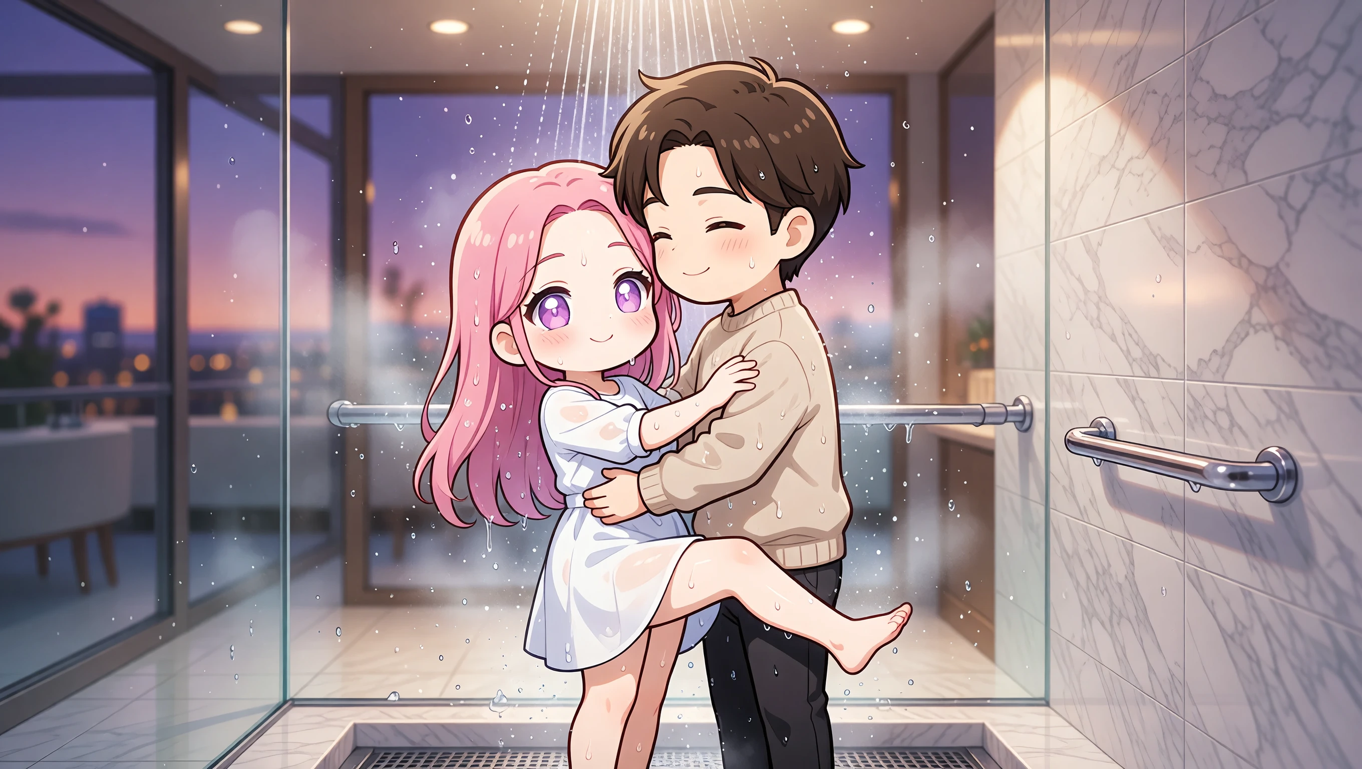 Shower Leg Lift illustration