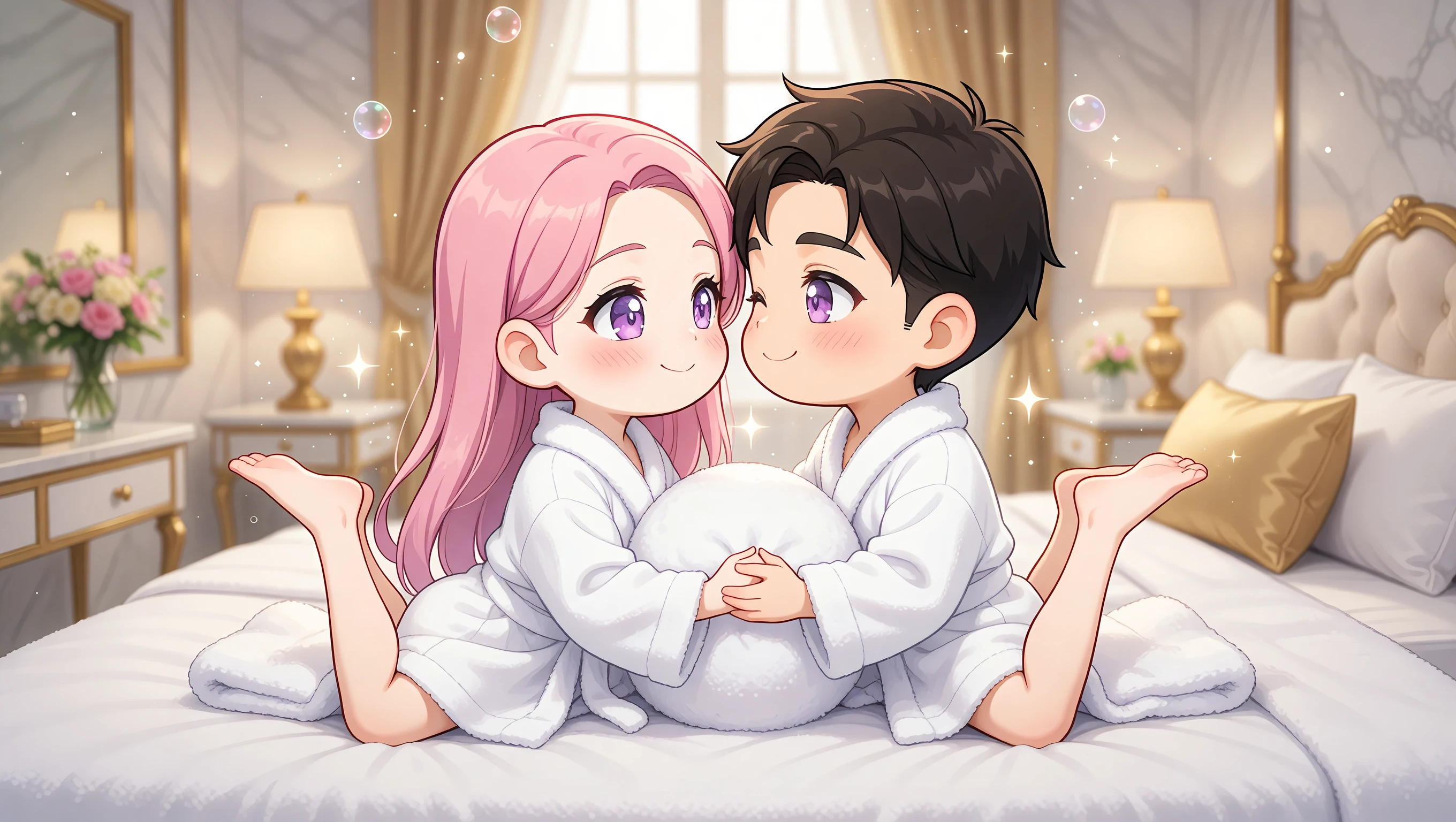 Side Position on Towels illustration