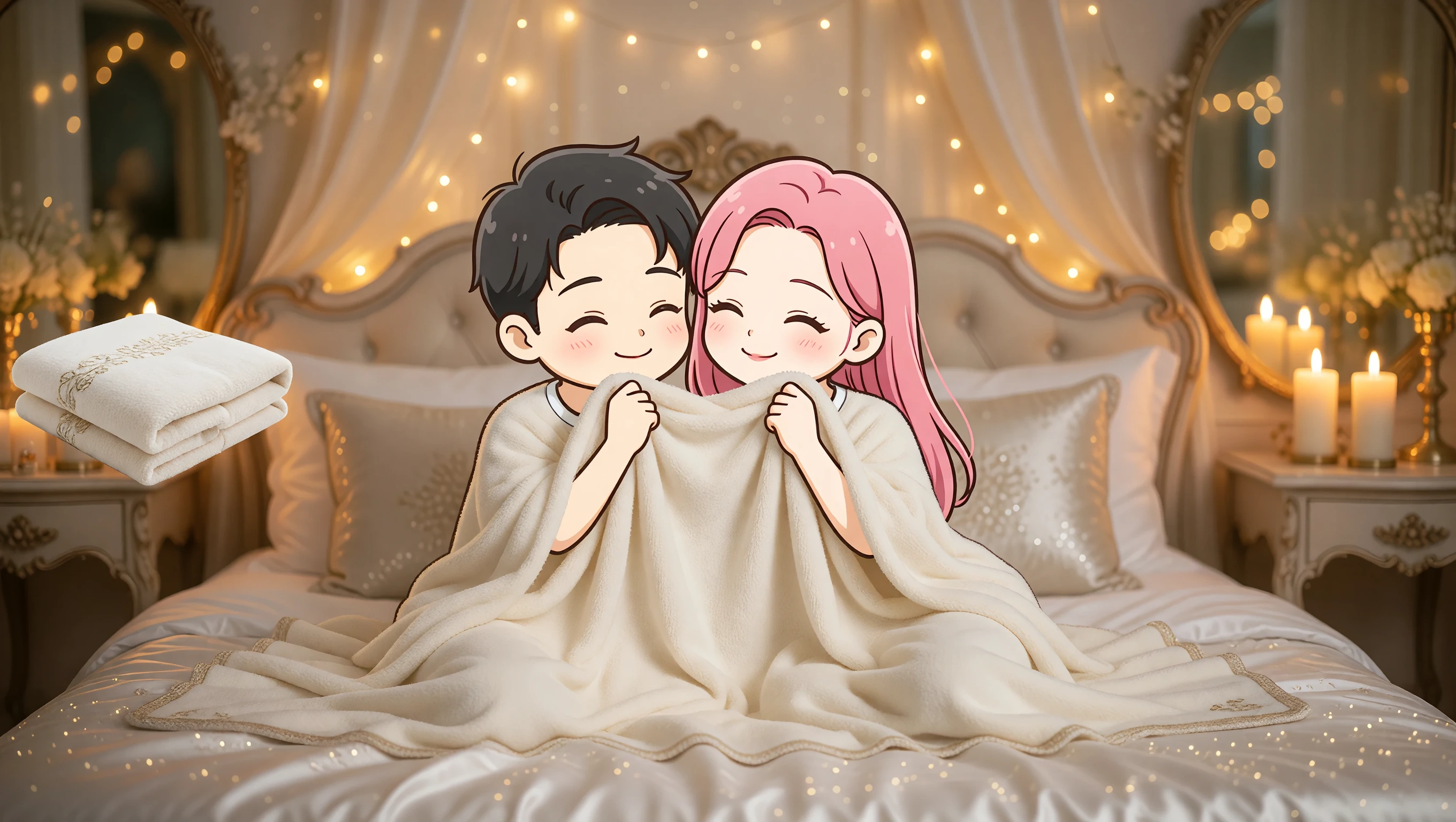 Drape a Throw Blanket illustration