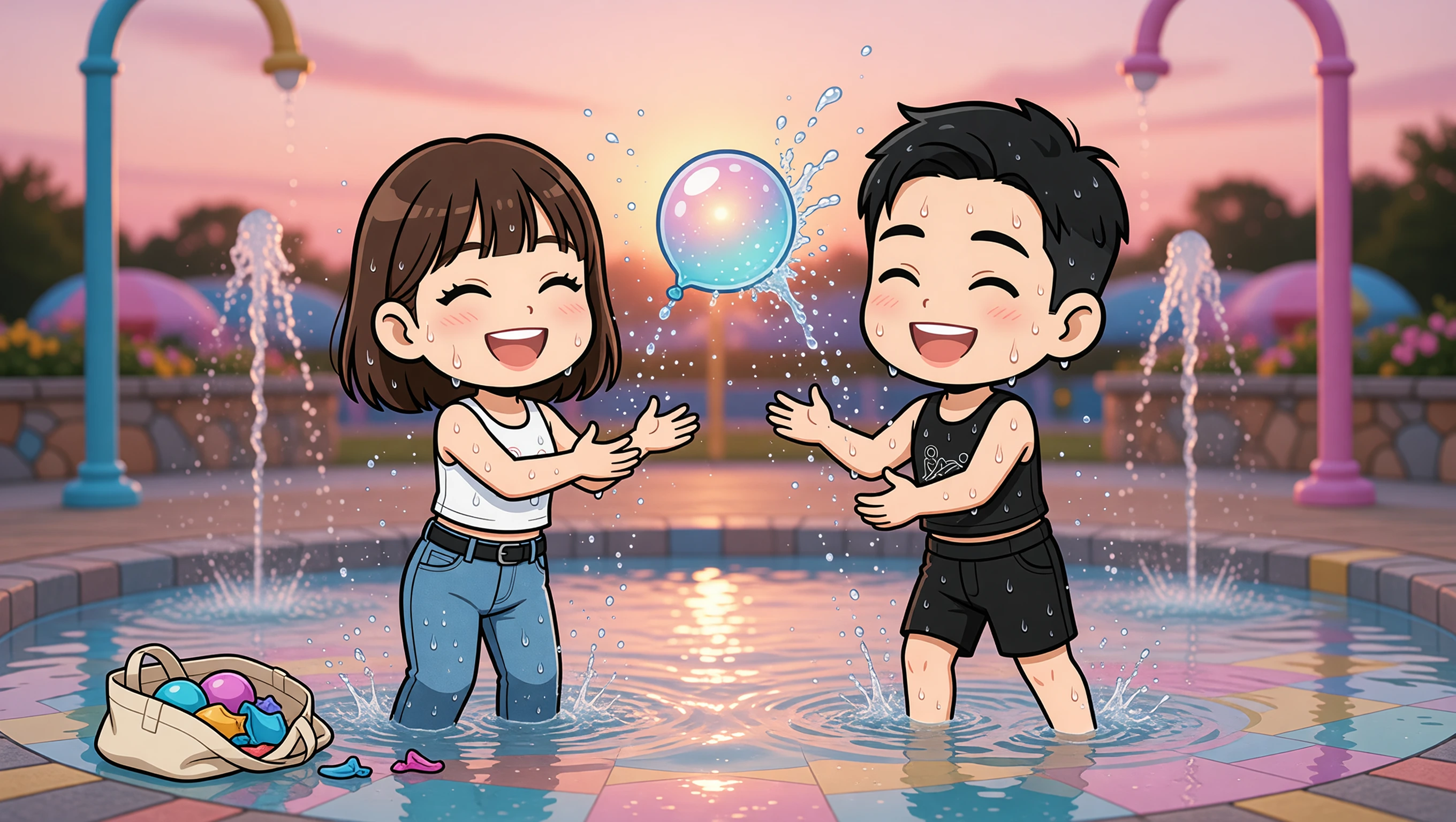 Balloon Water Toss illustration