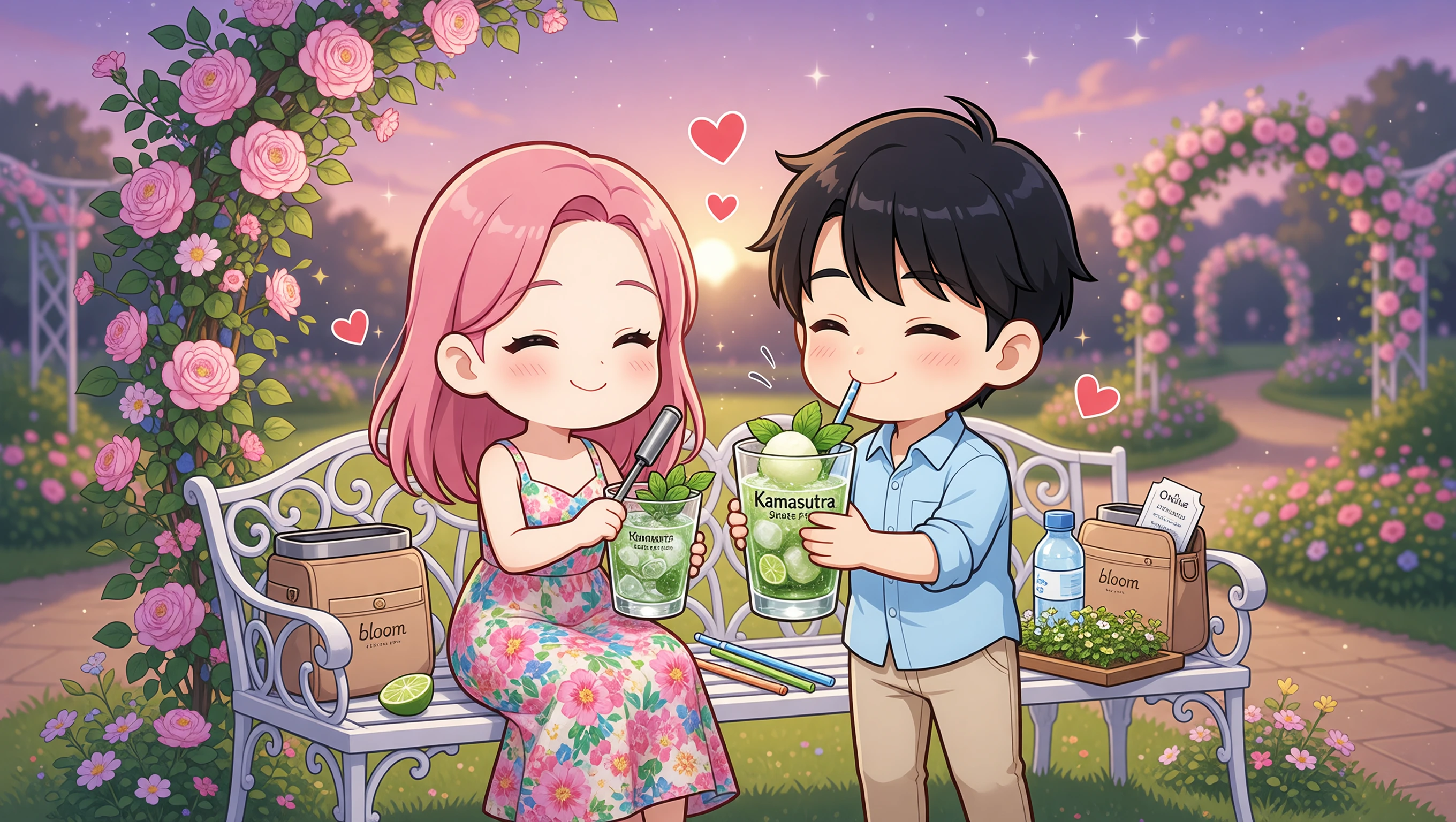 Botanical Garden Breeze Shakes illustration