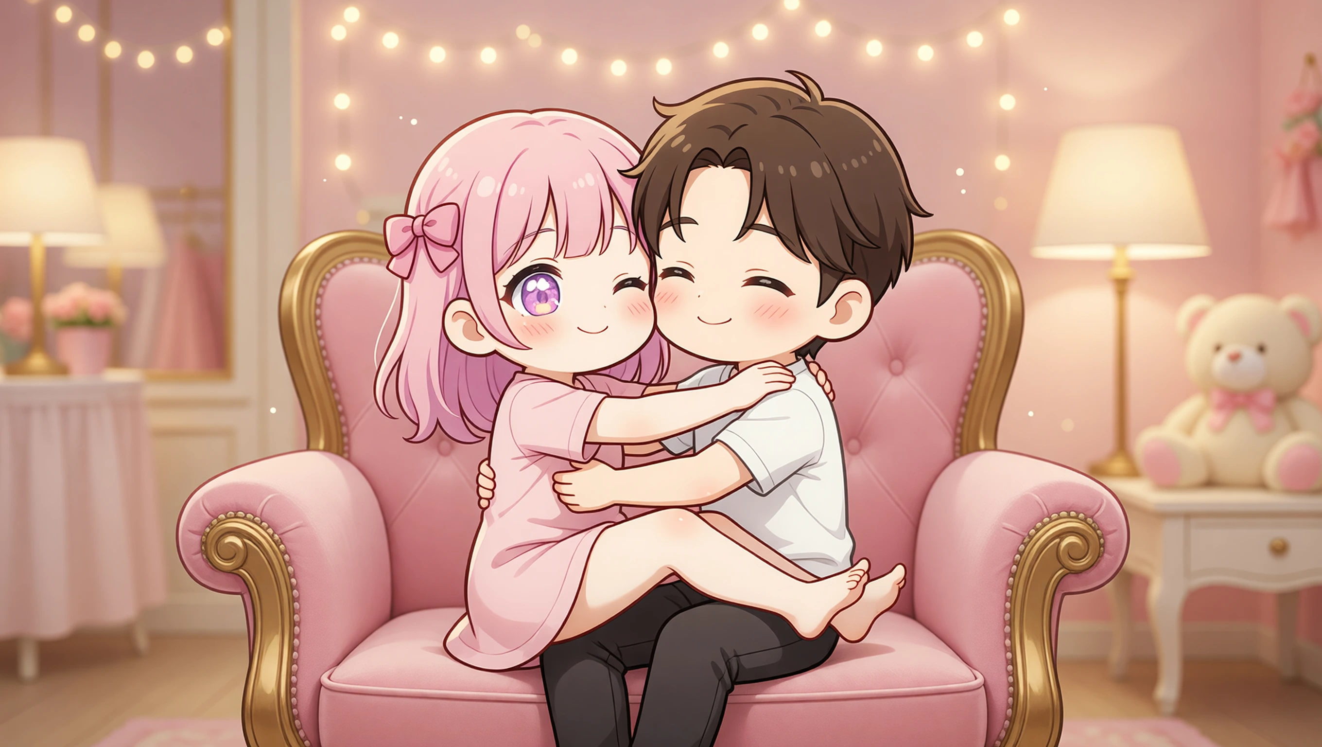 Seated on Lap illustration