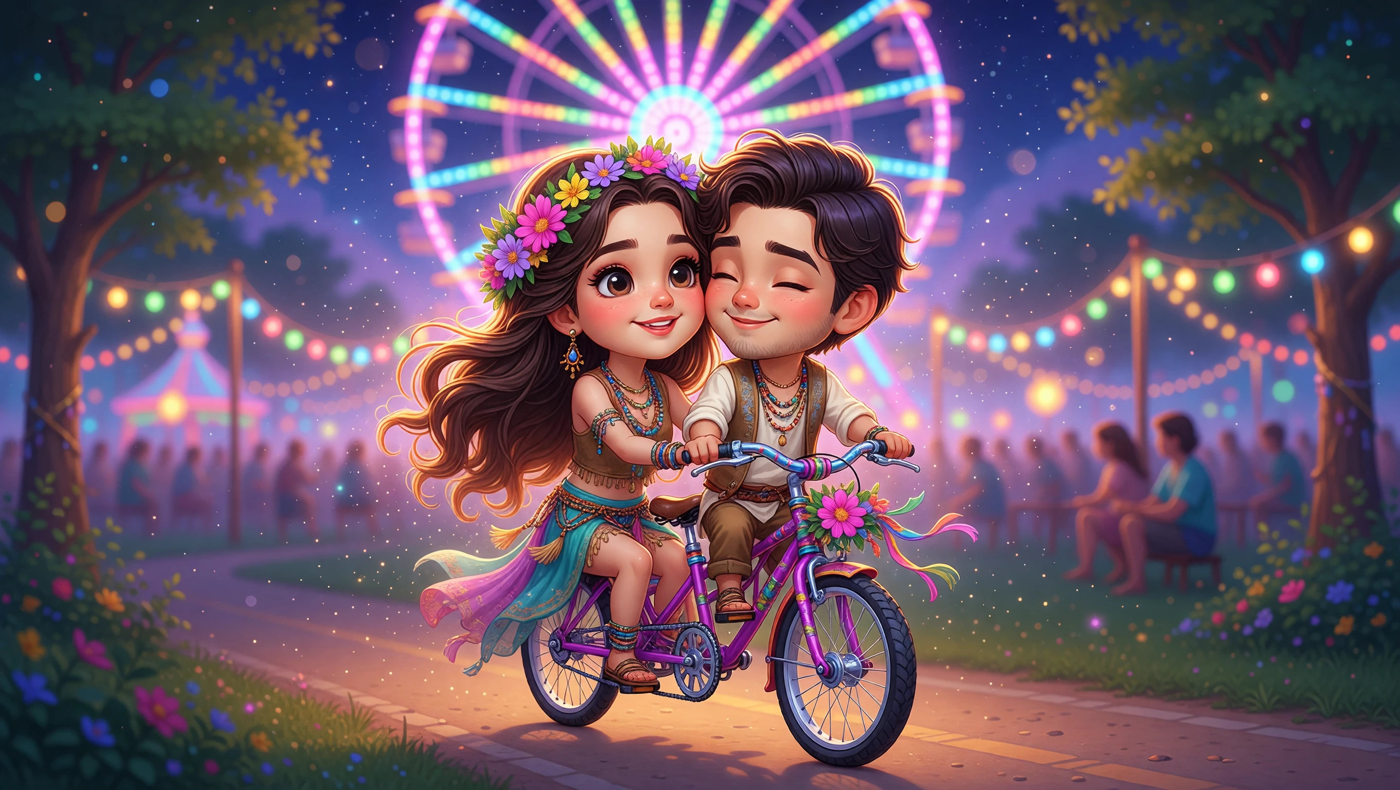 Tandem Bike Ride illustration
