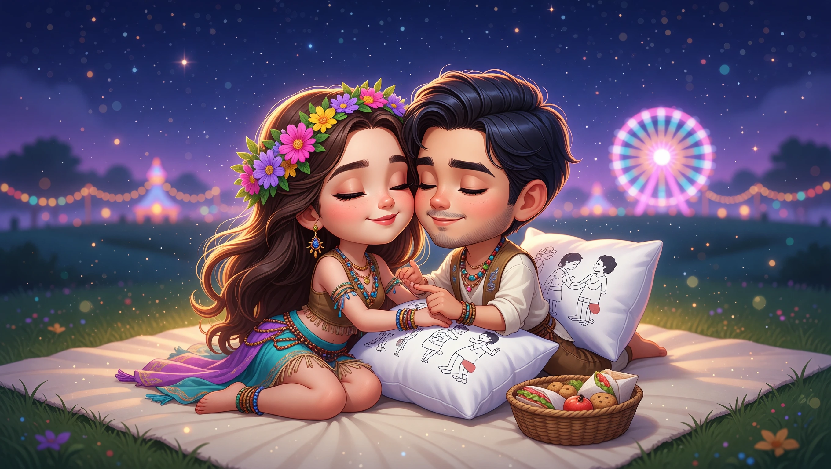 Starlit Picnic illustration