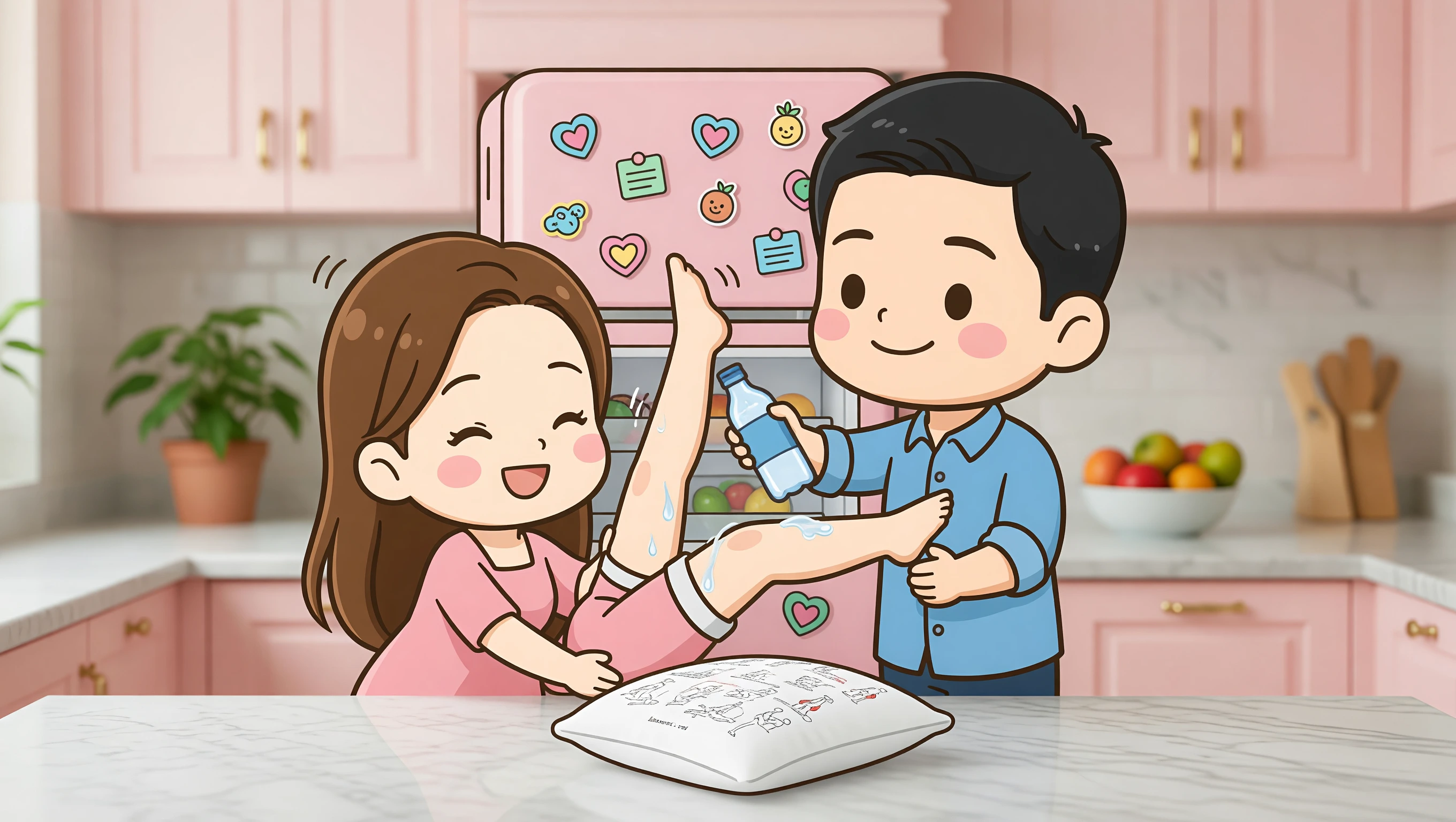 Press to Fridge illustration