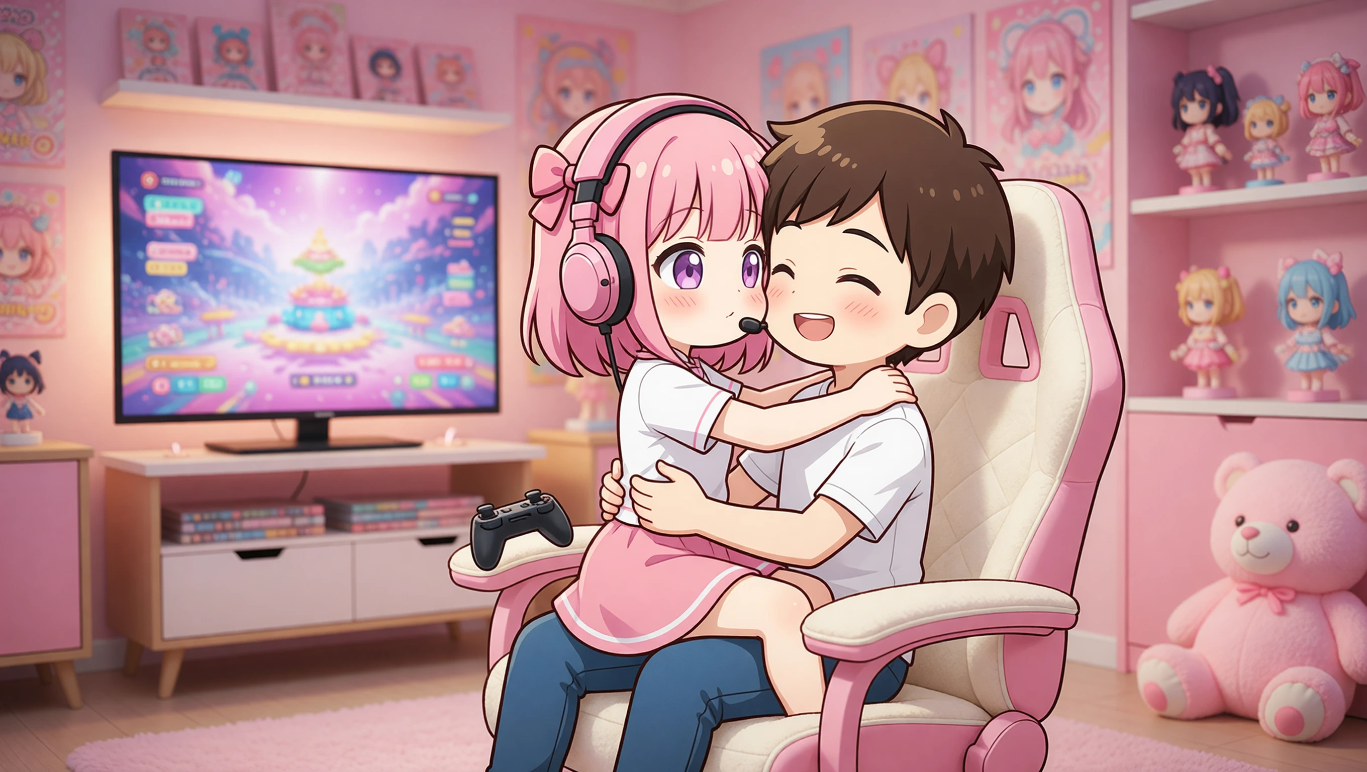 Sitting on Lap illustration