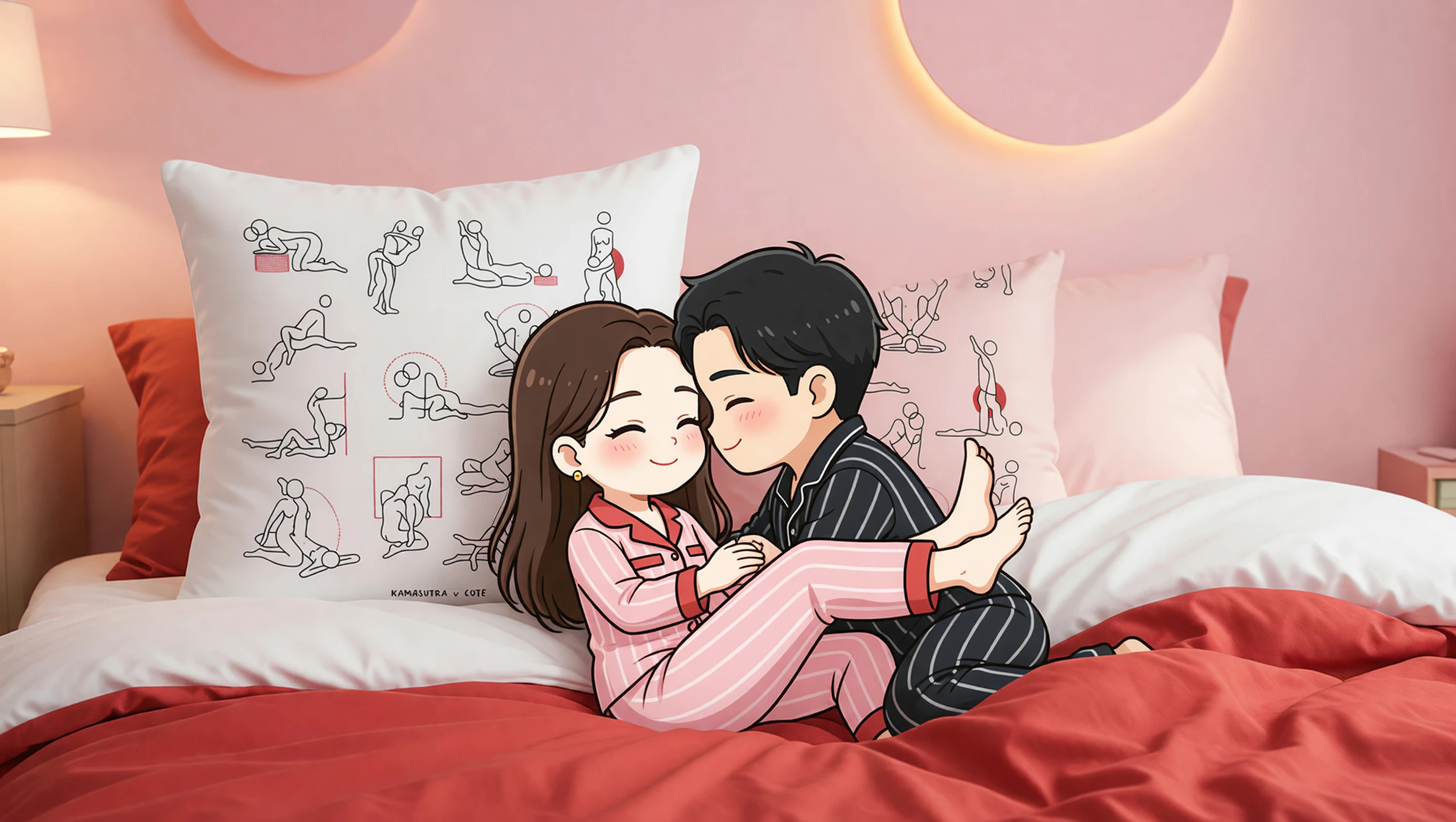 Spooning From Side illustration