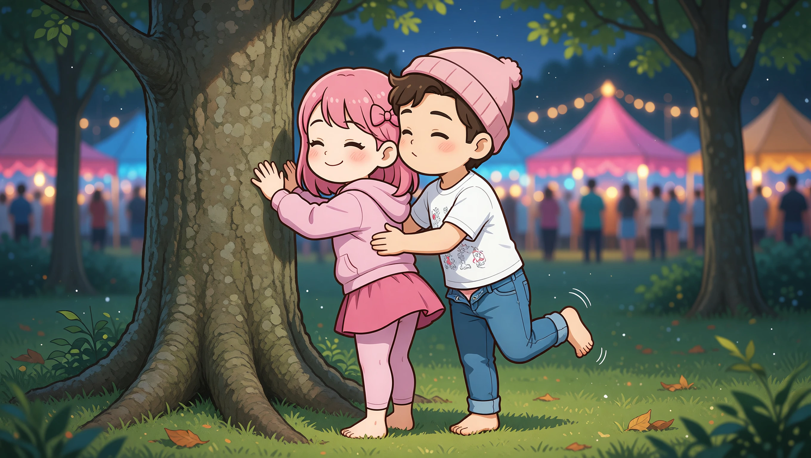 Tree Lean Stand illustration
