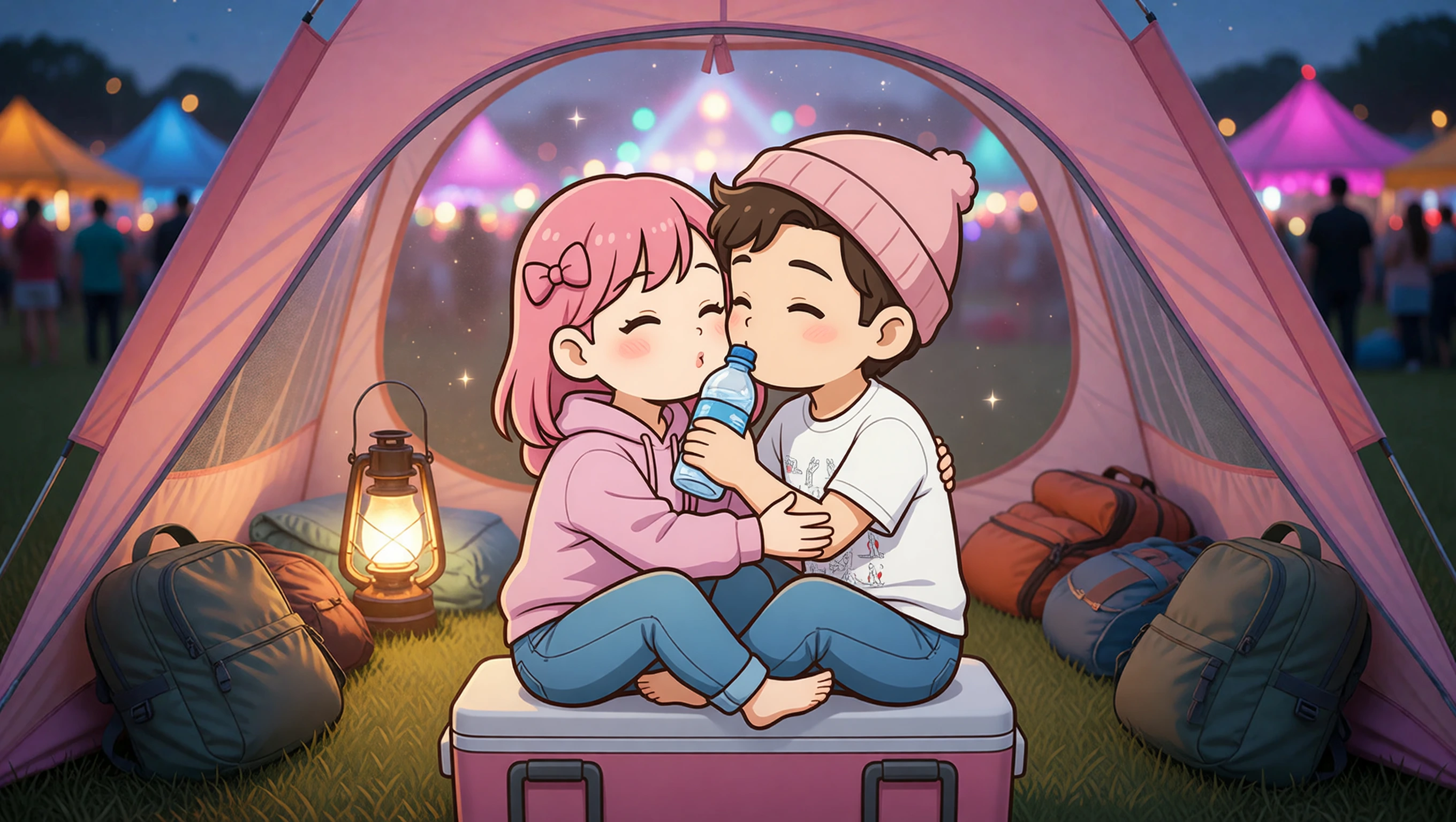 Cooler Lotus Sit illustration